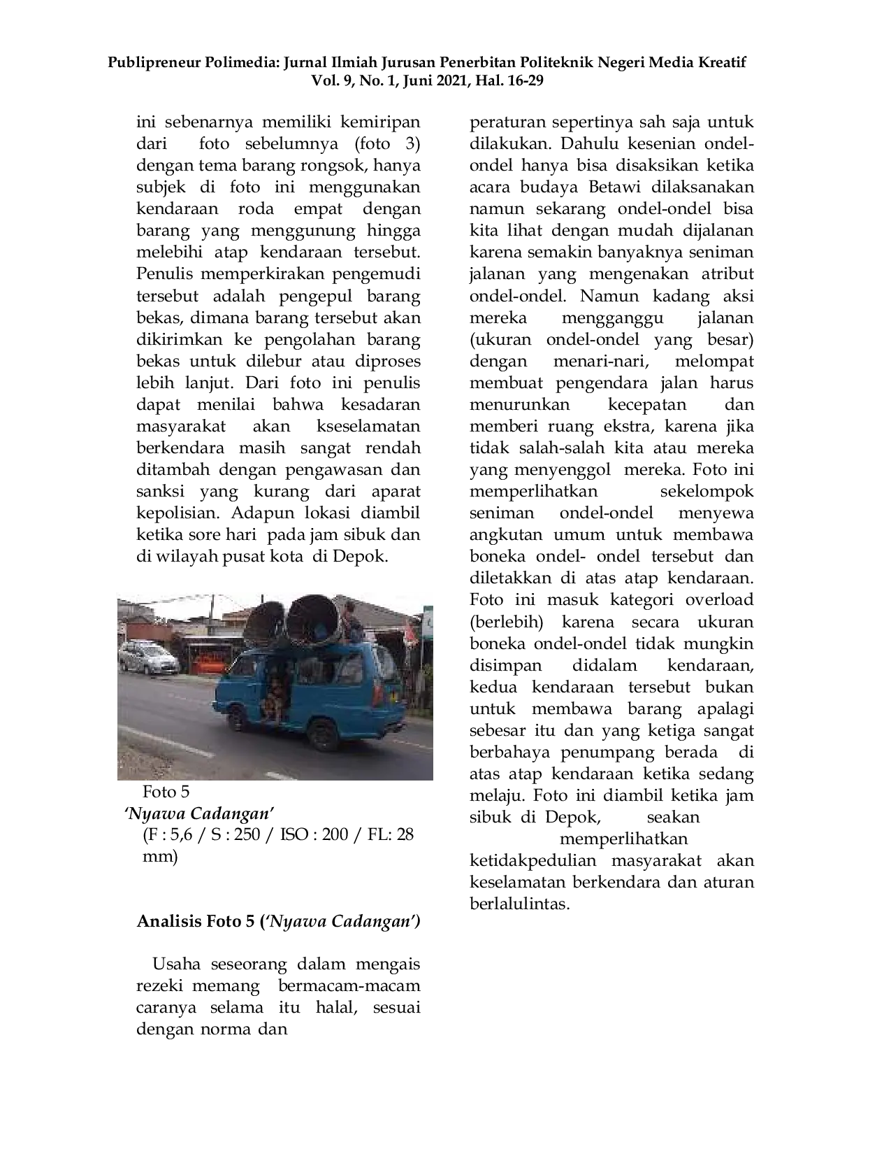 JURIS Potret Transportasi Angkutan Barang dalam Karya Street Photography