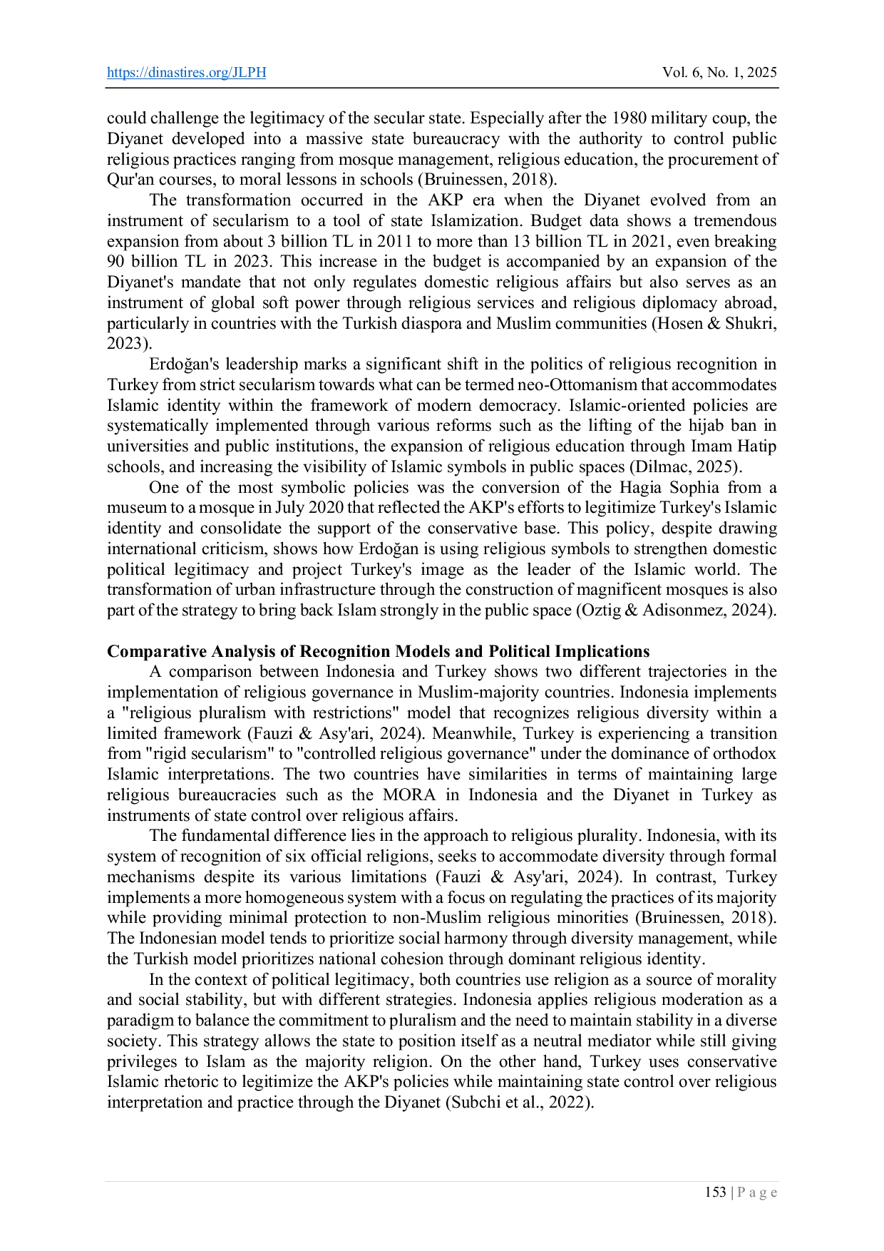 JURIS The Politics of Religious Recognition A Comparative Study of Modern Government Policies in Indonesia and Turkey
