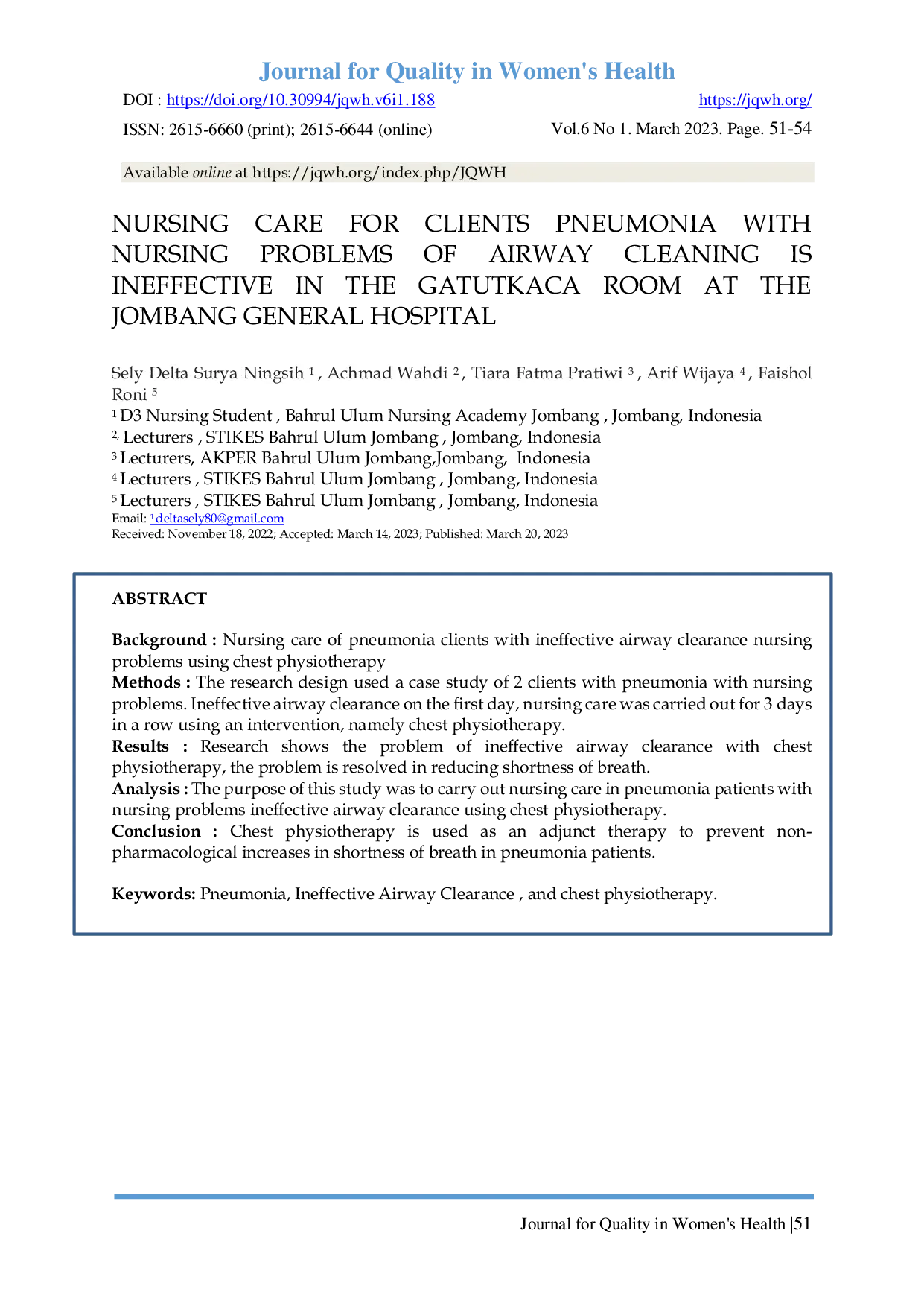 JURIS Nursing Care for Clients with Pneumonia and Ineffective Airway Clearance