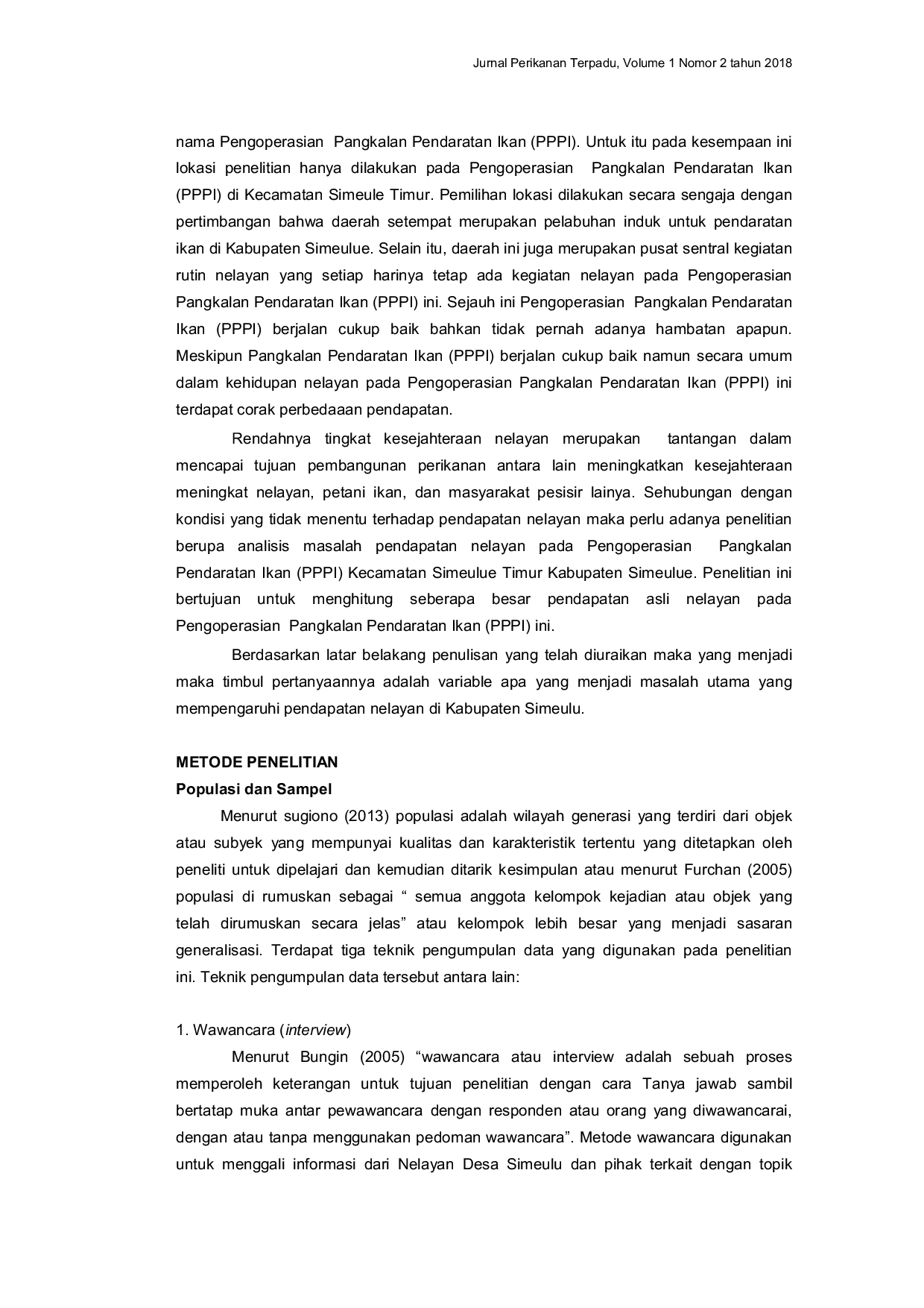 JURIS Analisis Variabel Yang Mempengaruhi Pendapatan Nelayan Di Seumelu