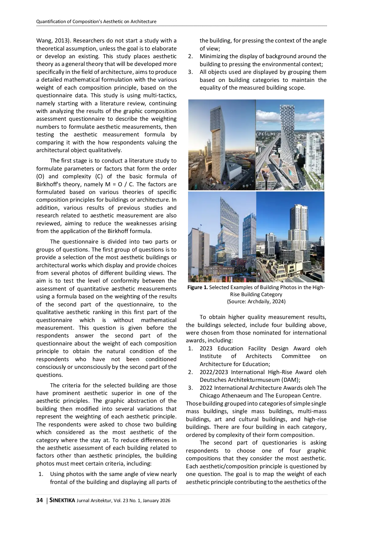 JURIS Quantification of Aesthetic Composition on Architecture