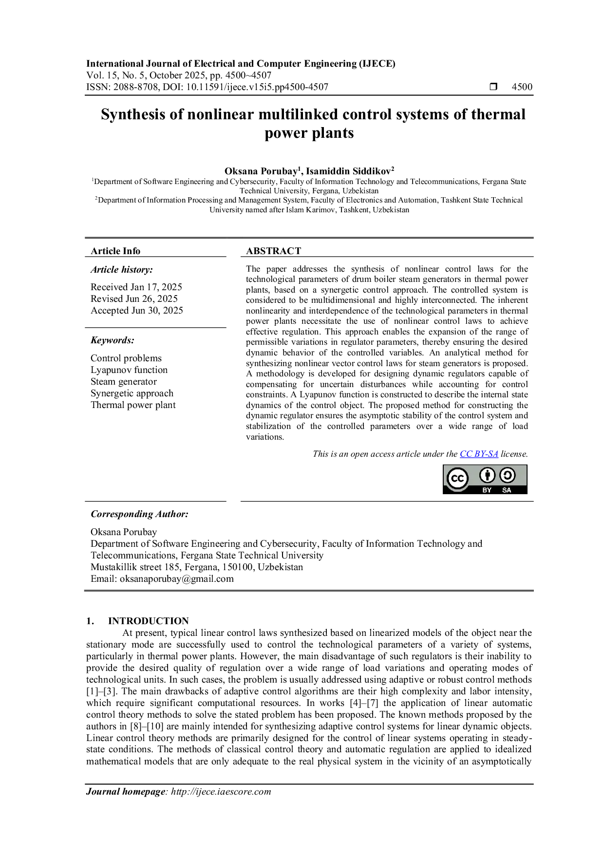 JURIS Synthesis of nonlinear multilinked control systems of thermal power plants