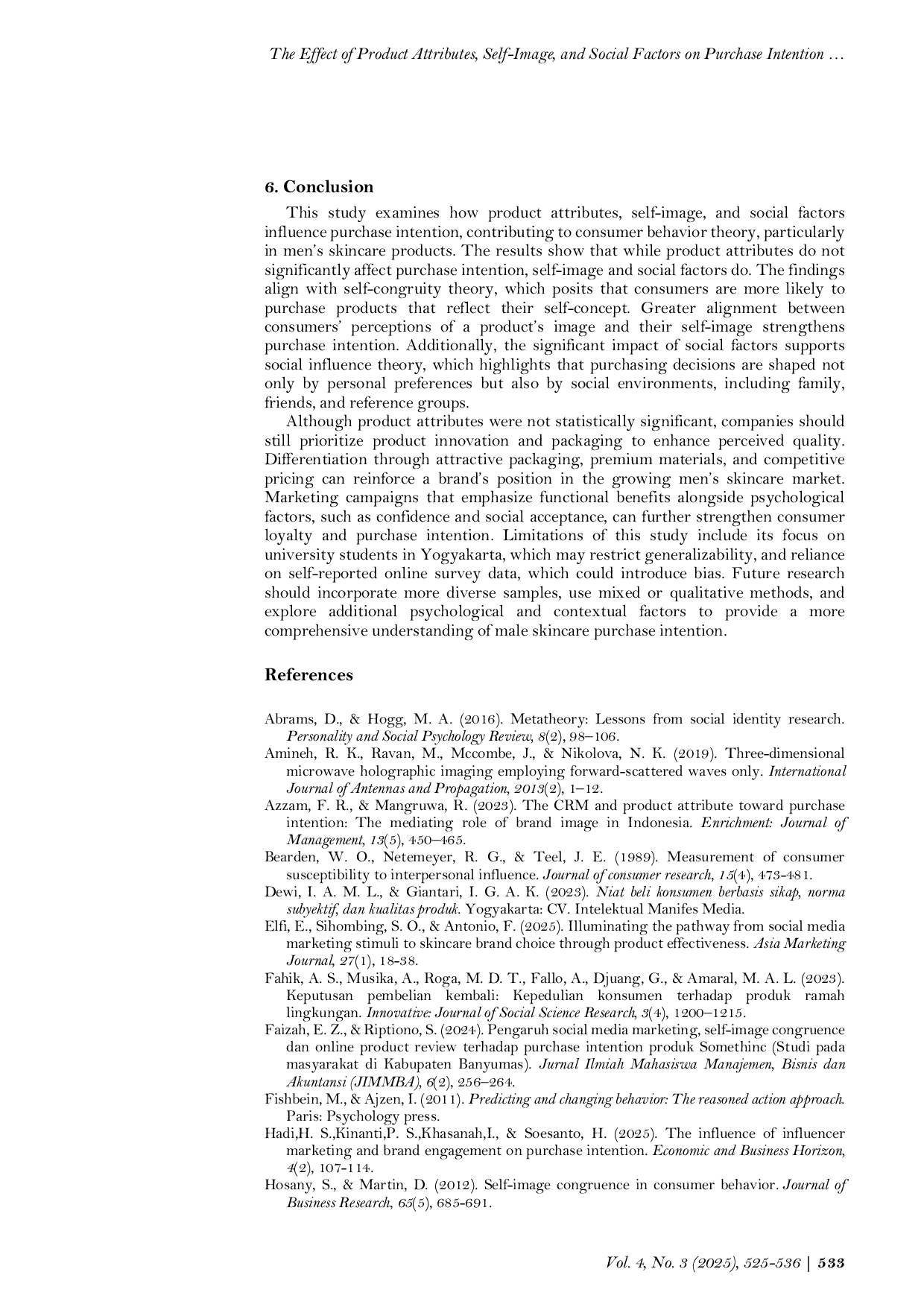 JURIS The Effect of Product Attributes Self Image and Social Factors on Purchase Intention of Male Skincare Products
