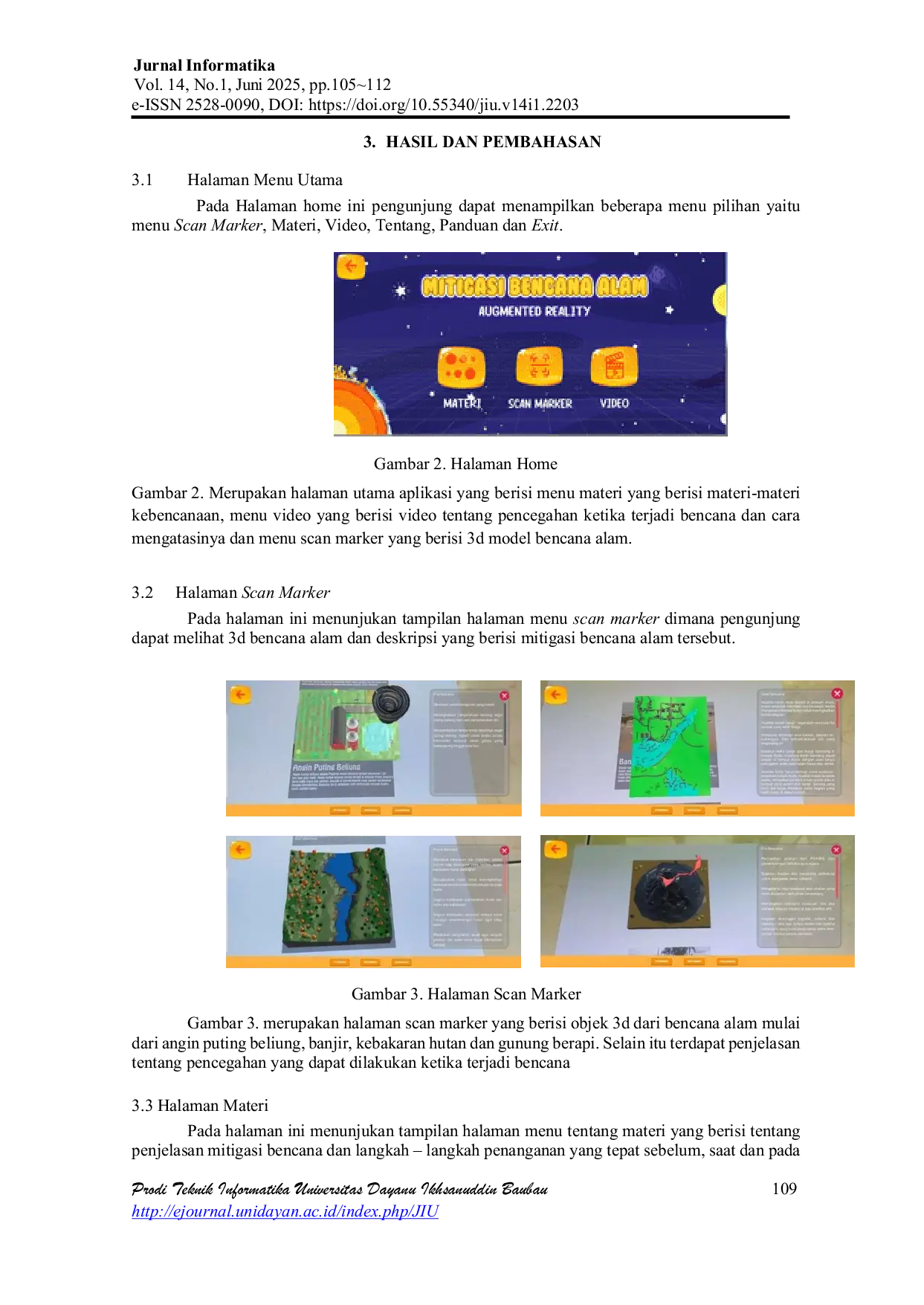 JURIS Perancangan Aplikasi Mitigasi Bencana Alam Berbasis Augmented Reality