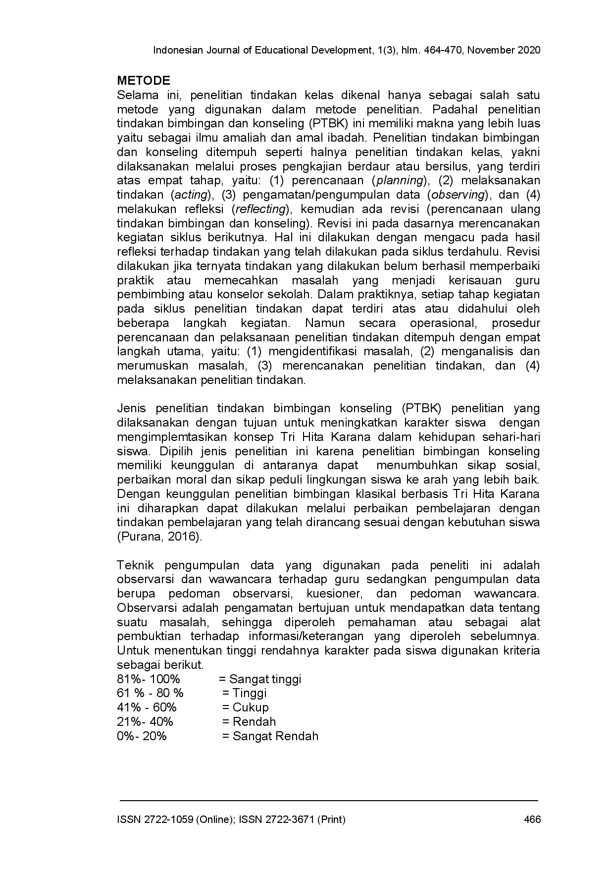 juris Penerapan layanan bimbingan klasikal berbasis tri hita karana dalam meningkatkan karakter siswa tahun pelajaran 2019 2020