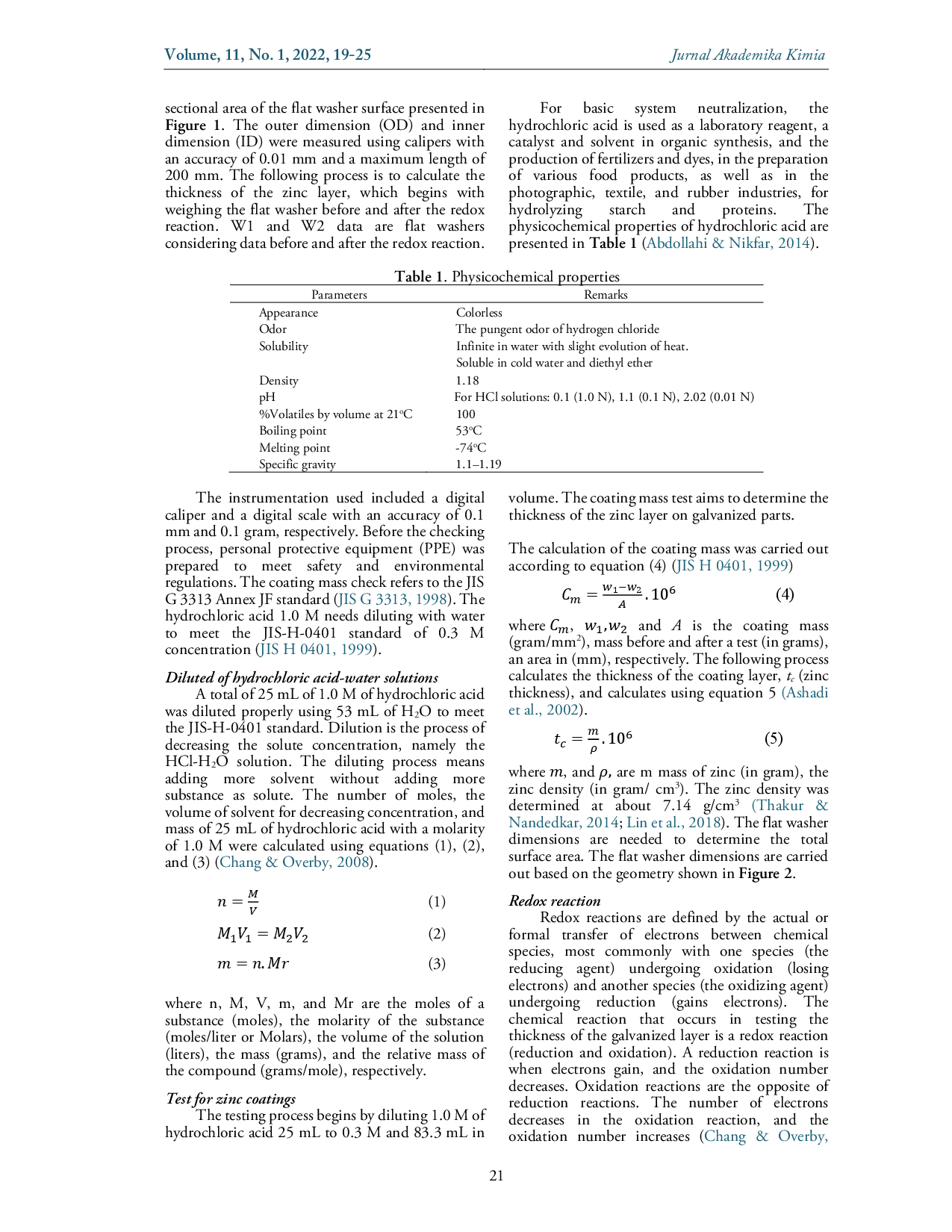 juris Analysis Redox Reaction on Zinc Coating Thickness Test in Metal Processing Industry of Small and Medium Enterprises