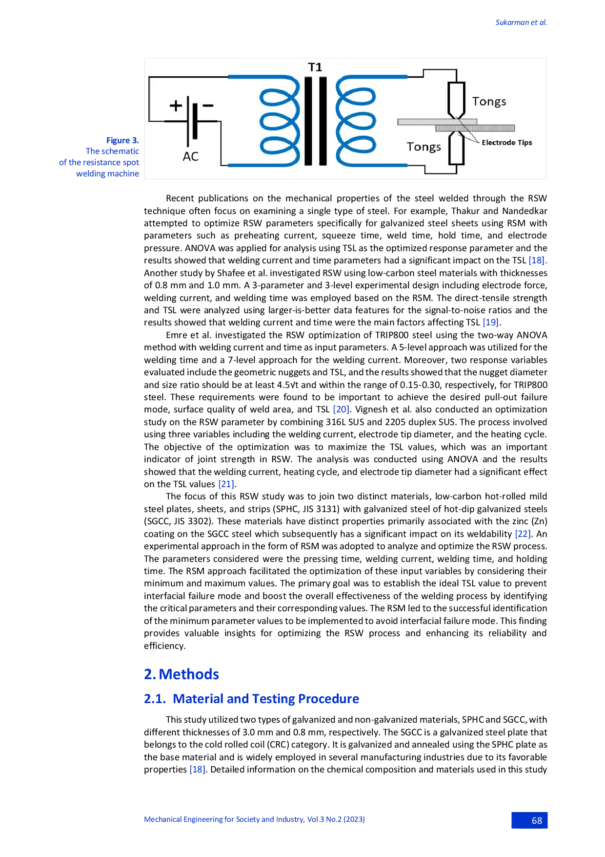 JURIS Tensile Shear Load in Resistance Spot Welding of Dissimilar Metals An Optimization Study Using Response Surface Methodology