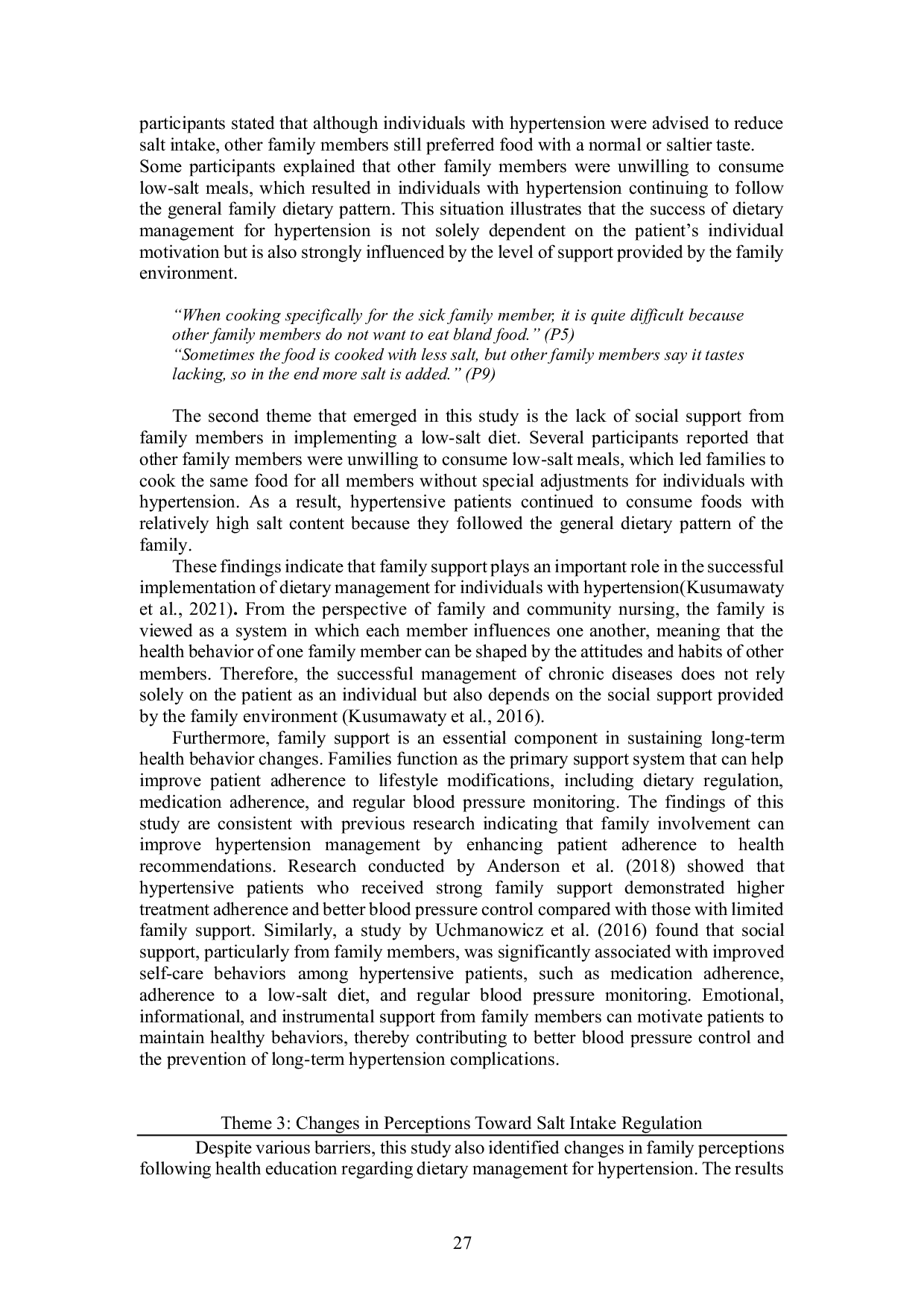 JURIS Barriers and Changing Perceptions in Family Dietary Management of Hypertension A Phenomenological Study in Primary Health Care