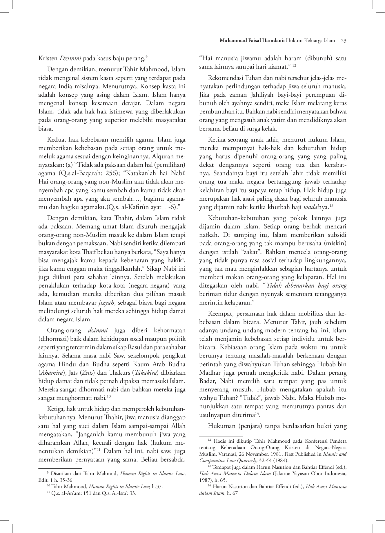 juris Hukum Keluarga Islam dalam Perspektif HAM Universal UDHR dan HAM Islam UIDHR