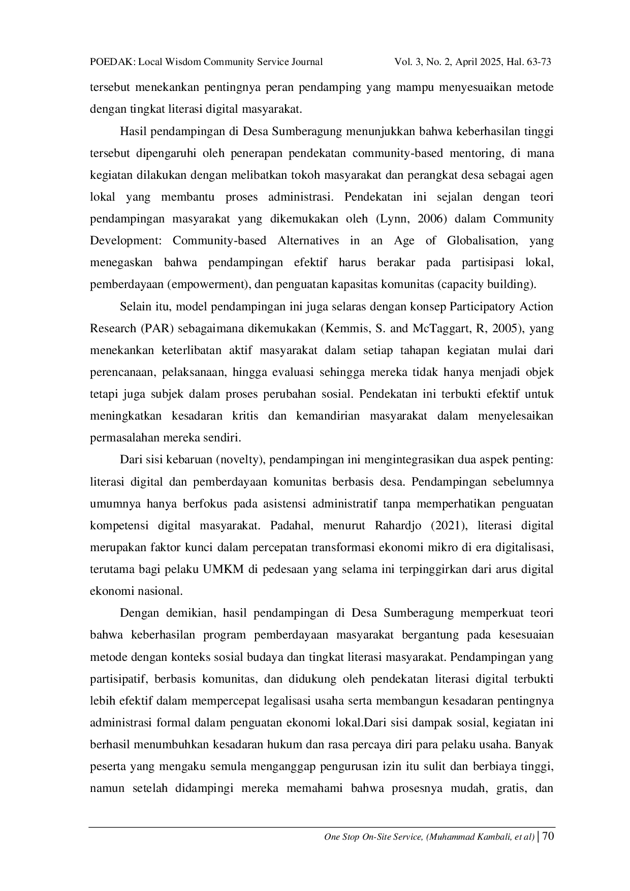 JURIS One Stop On Site Service Assistance for Business Identification Number NIB Management of Micro and Small Business Actors in Sumberagung Mantup Lamongan Village