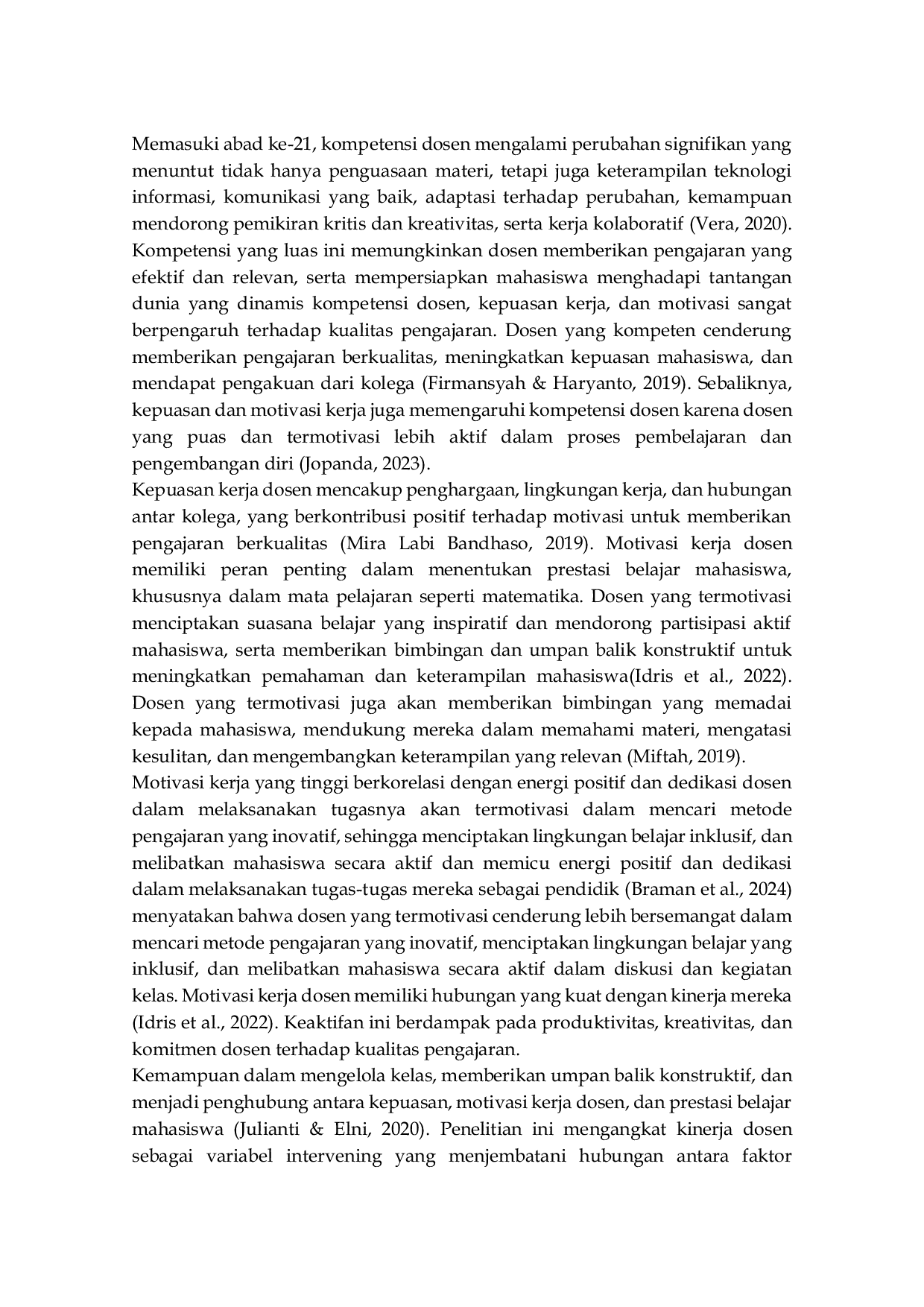 JURIS Pengaruh Komunikasi Interpersonal Dan Motivasi Kerja Dosen Terhadap Prestasi Akademik Mahasiswa Stab Maha Prajna