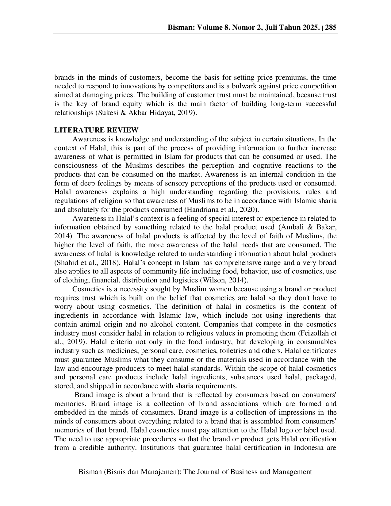 JURIS Building Brand Equity on Halal Cosmetics Brand in Indonesian