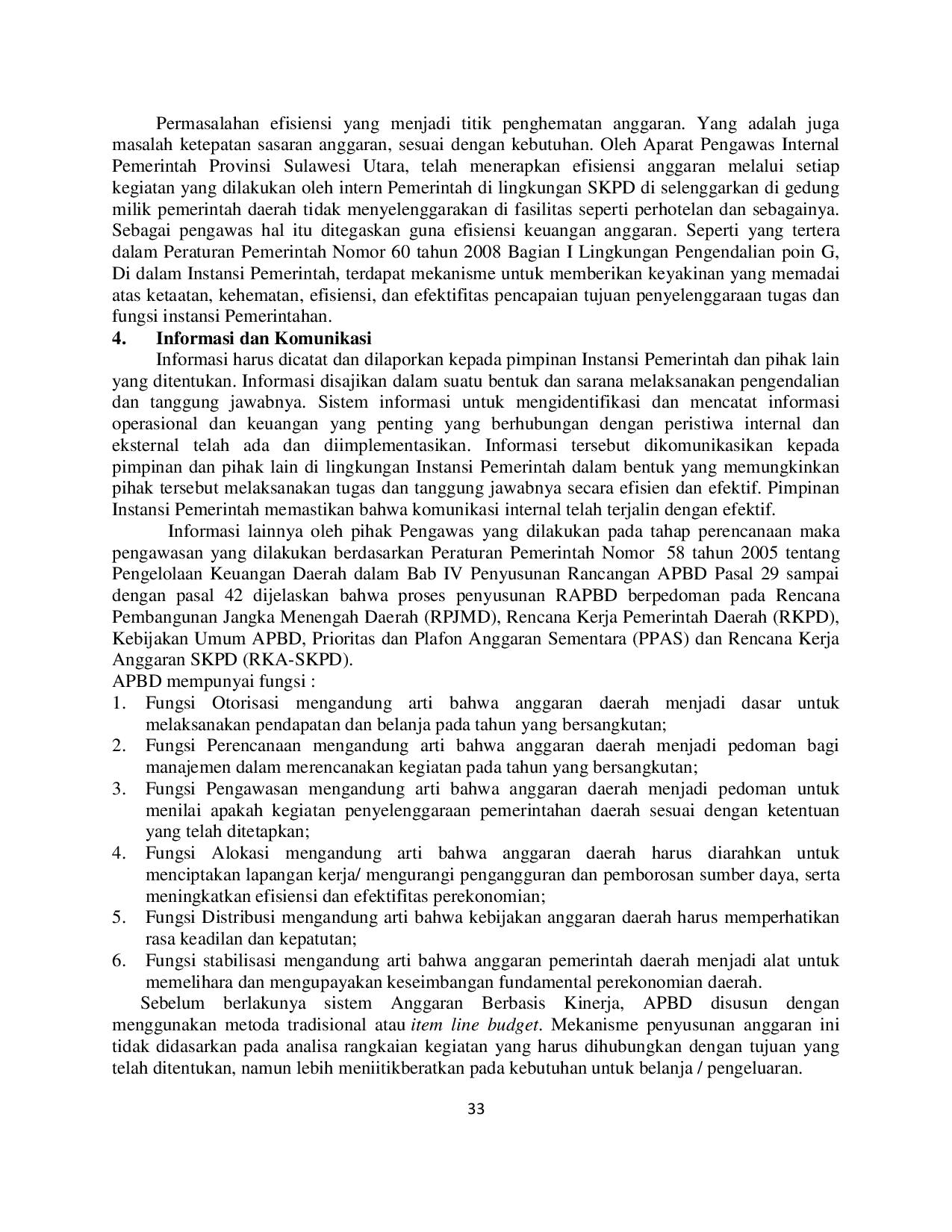 JURIS Analisa Penerapan Peraturan Pemerintah Nomor 60 Tahun 2008 Tentang Sistem Pengendalian Intern Pemerintah Oleh Inspektorat Di Provinsi Sulawesi Utara