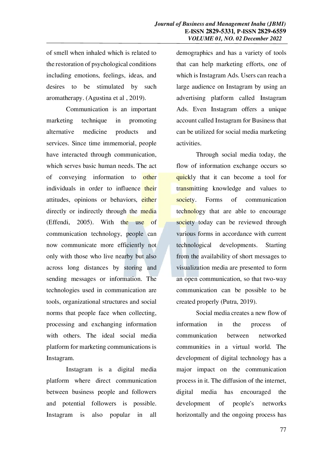 JURIS The Role of Digital Marketing Communication of Aromatherapy Alternative Medicine in Increasing Consumer Confidence