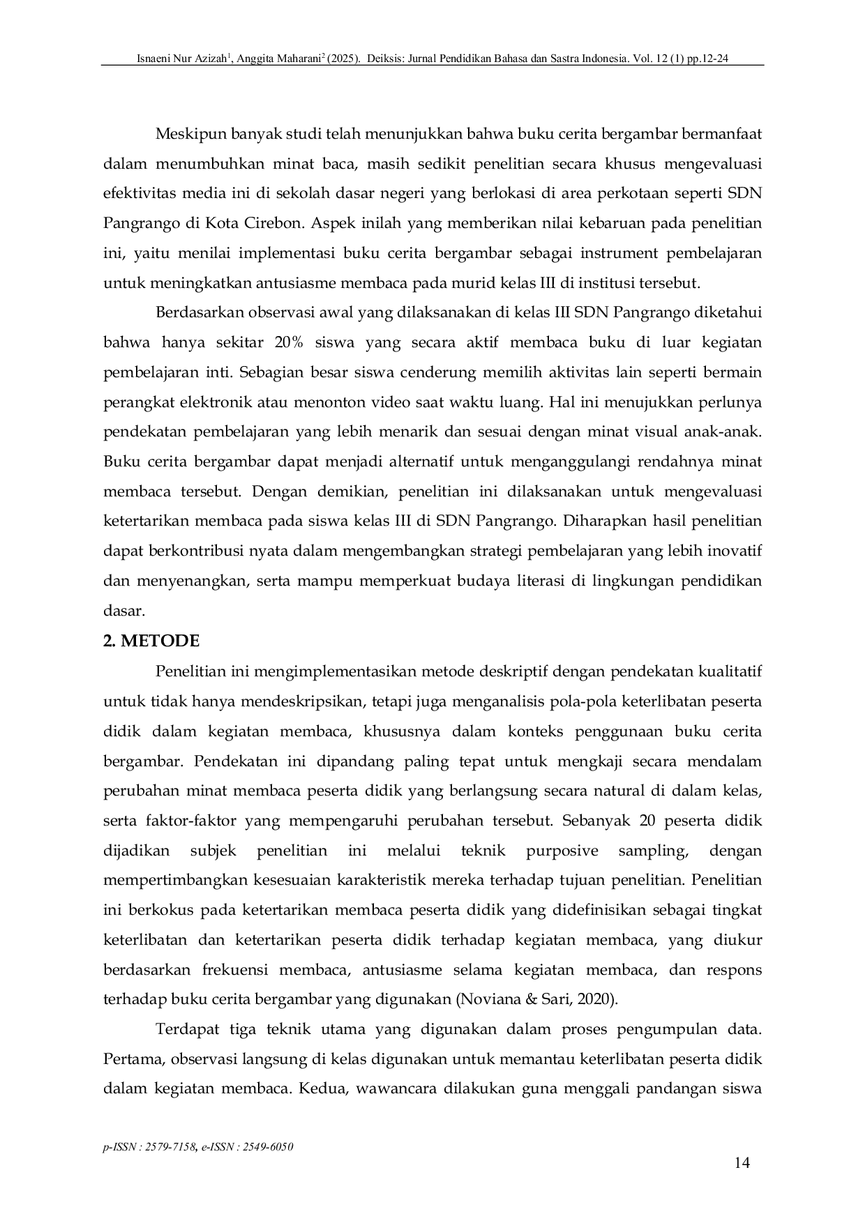 juris Analysis Of Reading Interest Through Picture Storybooks In Grade Iii Students At SDN Pangrango