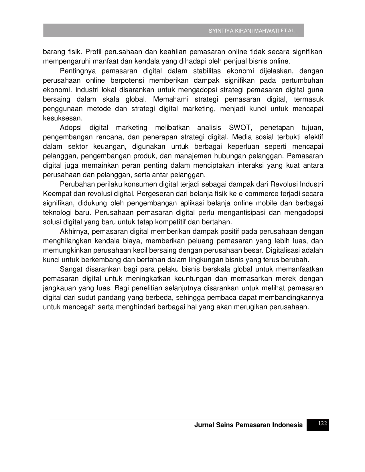 JURIS Pengaruh Digital Marketing Dalam Strategi Pemasaran Global A Systematic Literature Review