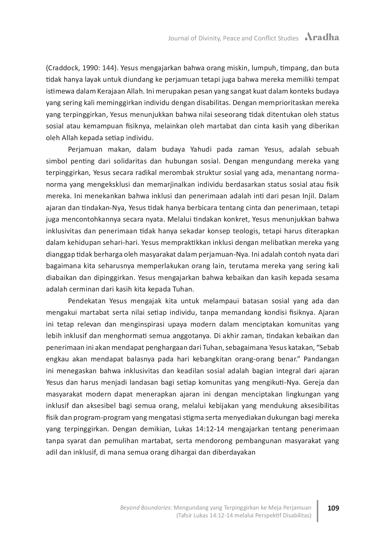 JURIS Beyond Boundaries Mengundang yang Terpinggirkan ke Meja Perjamuan Tafsir Lukas 14 12 14 melalui Perspektif Disabilitas