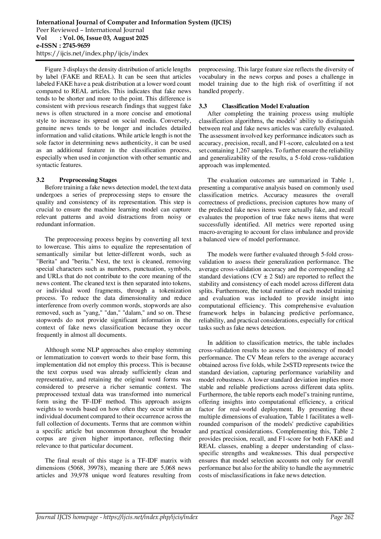 JURIS Evaluating Machine Learning Algorithms for Detecting Online Text based Fake News Content