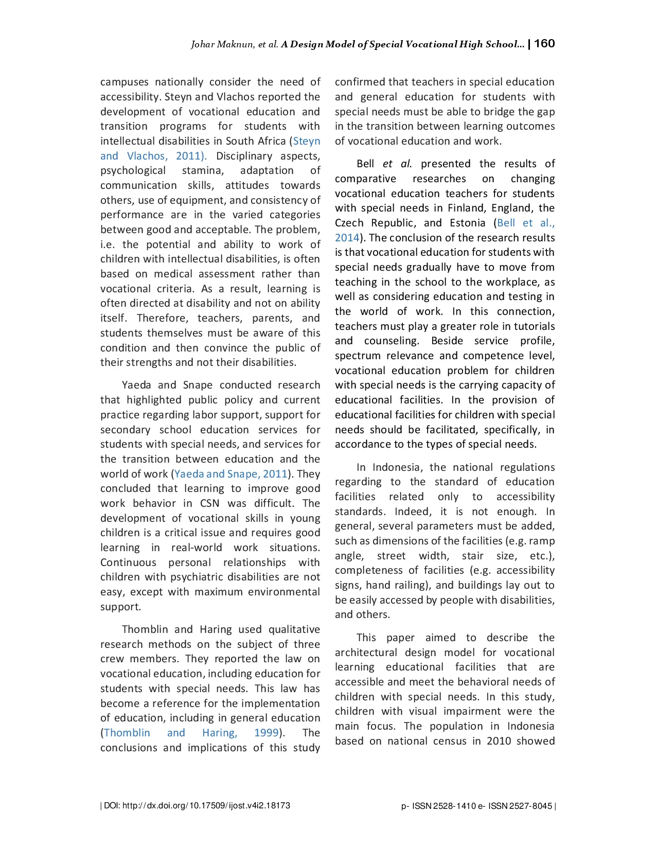 juris A Design Model of Special Vocational High School for Children with Visual Impairment