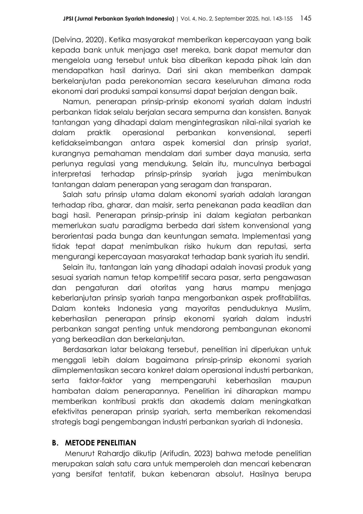 JURIS Penerapan Prinsip Prinsip Ekonomi Syariah Dalam Industri Perbankan