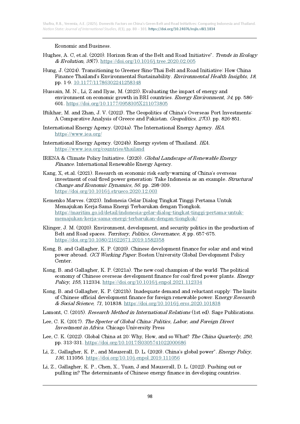 juris Domestic Factors on China s Green Belt and Road Initiatives Comparing Indonesia and Thailand
