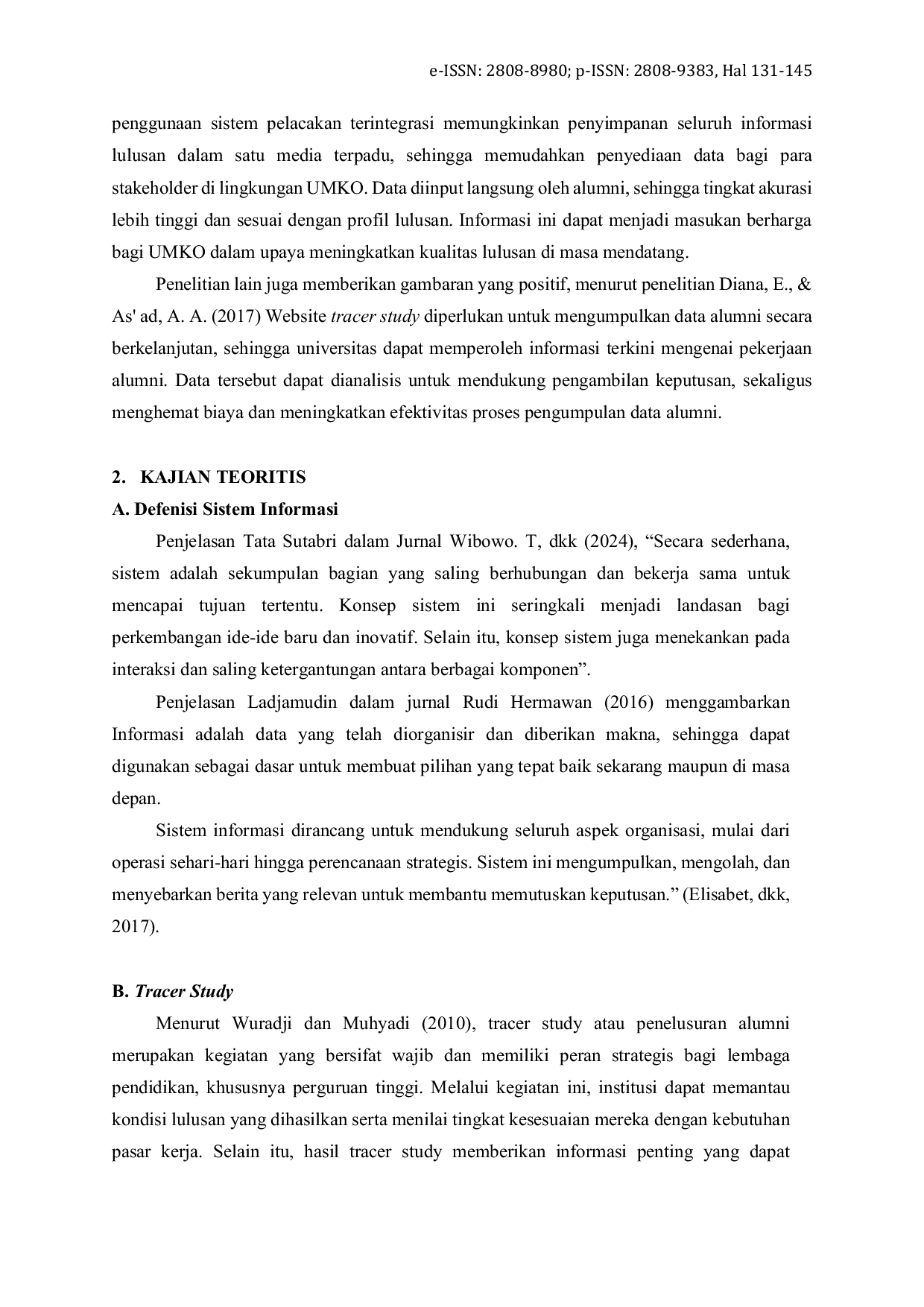 JURIS Sistem Informasi Tracer Study Berbasis Web Mobile pada AMIK Luwuk Banggai SI Trast