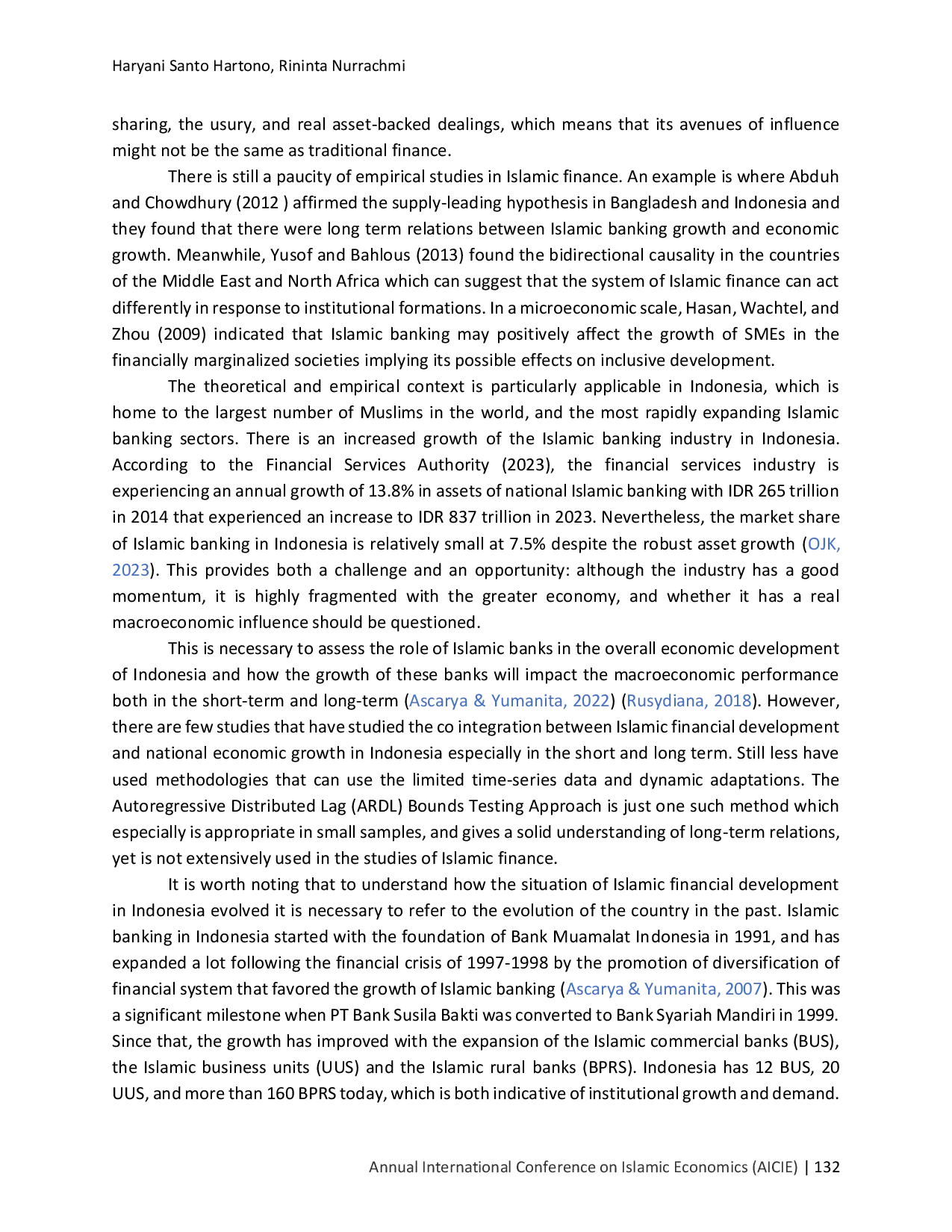 JURIS Identifying Measurable Impact of Islamic Banking on the Indonesian Economy
