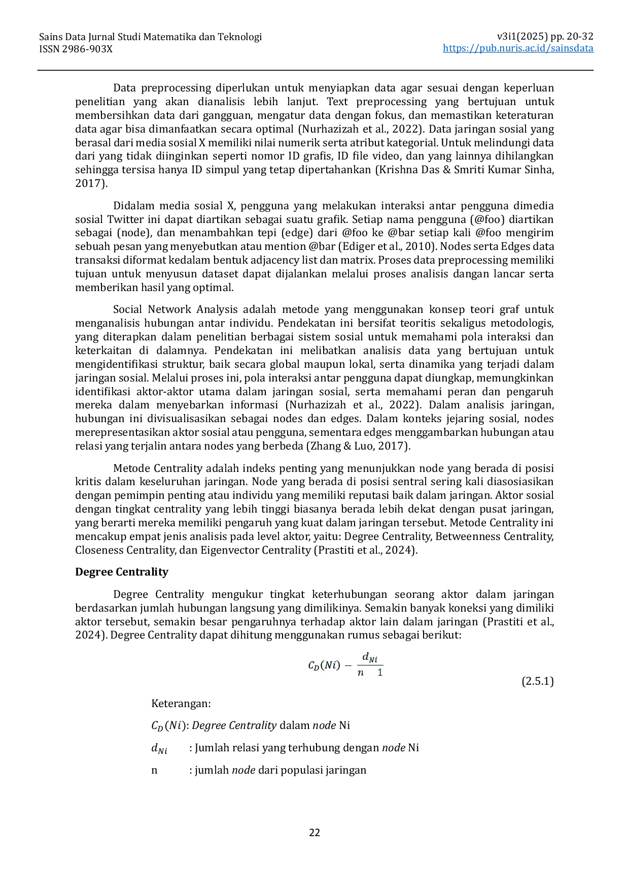JURIS Analisis Aktor Dominan terhadap Film Vina sebelum 7 Hari di Media Sosial X menggunakan Social Network Analysis