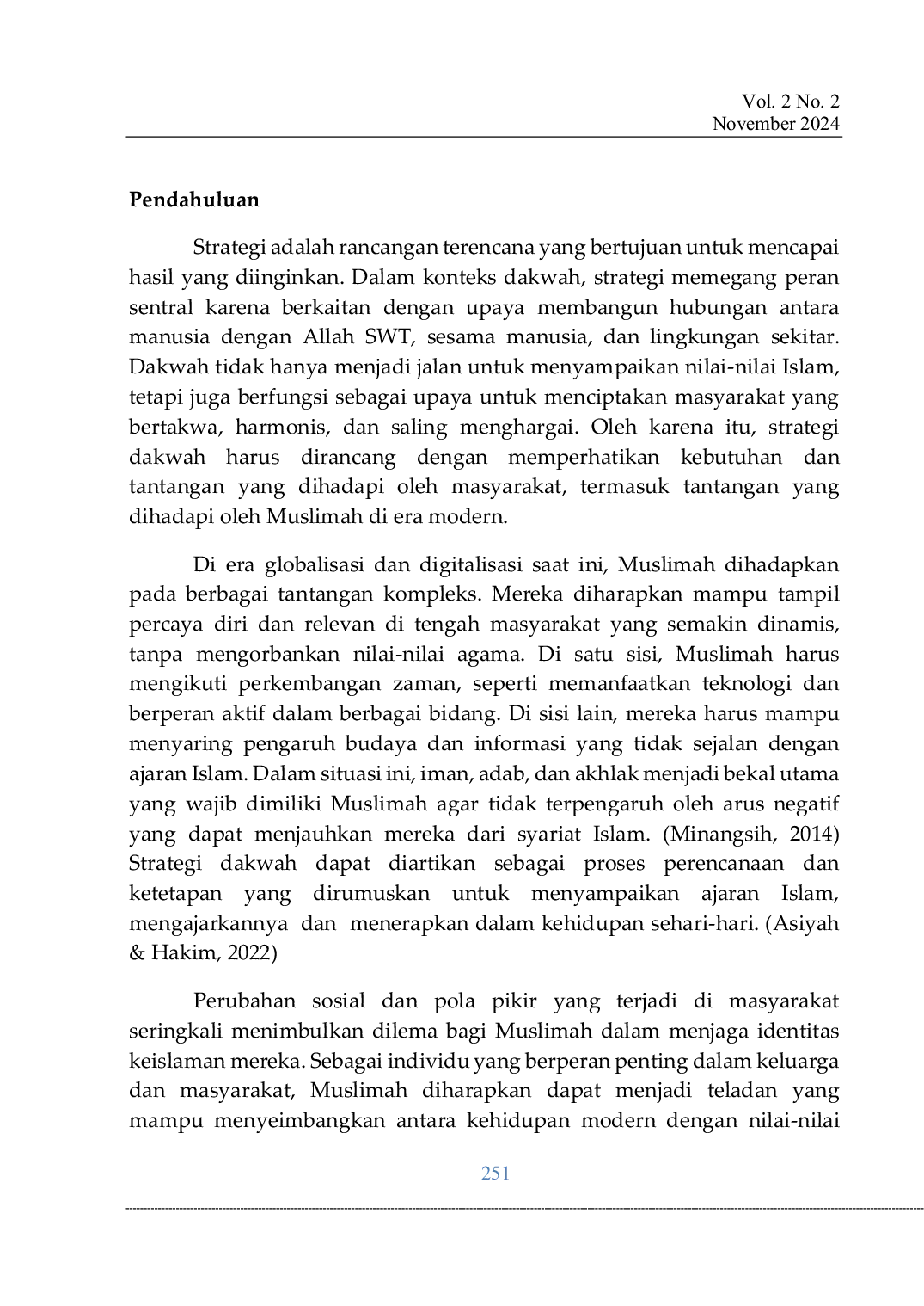 JURIS Strategi Dakwah SALIMAH Membangun Karakter Muslimah yang Tangguh