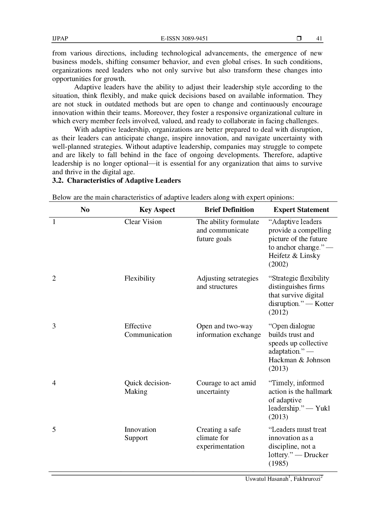 juris Adaptive Leadership in the Dynamics of Business in the Digital Era