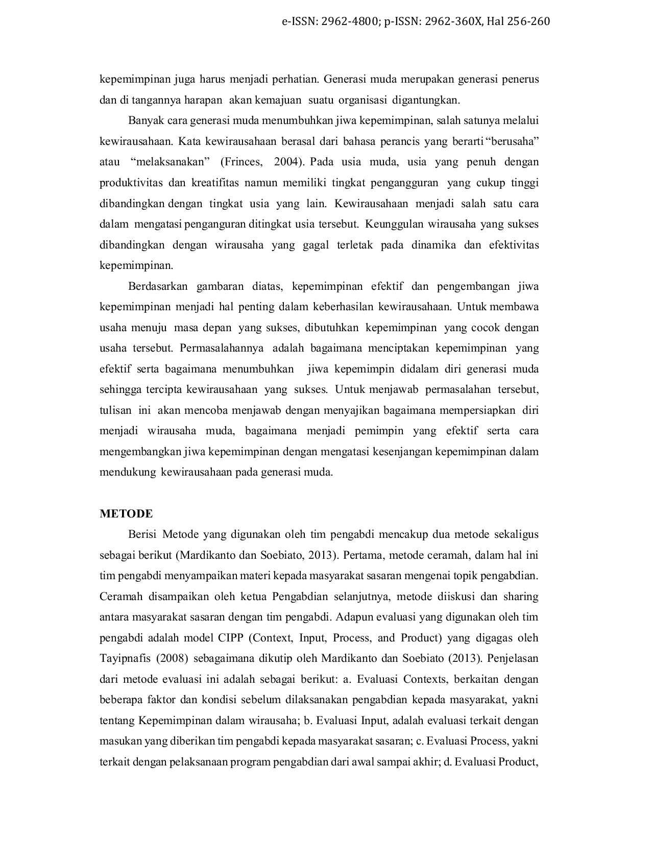 JURIS Menumbuhkan Jiwa Kepemimpinan Generasi Muda Melalui Kewirausahaan Di Desa Karunia Kecamatan Palolo Kabupaten Sigi