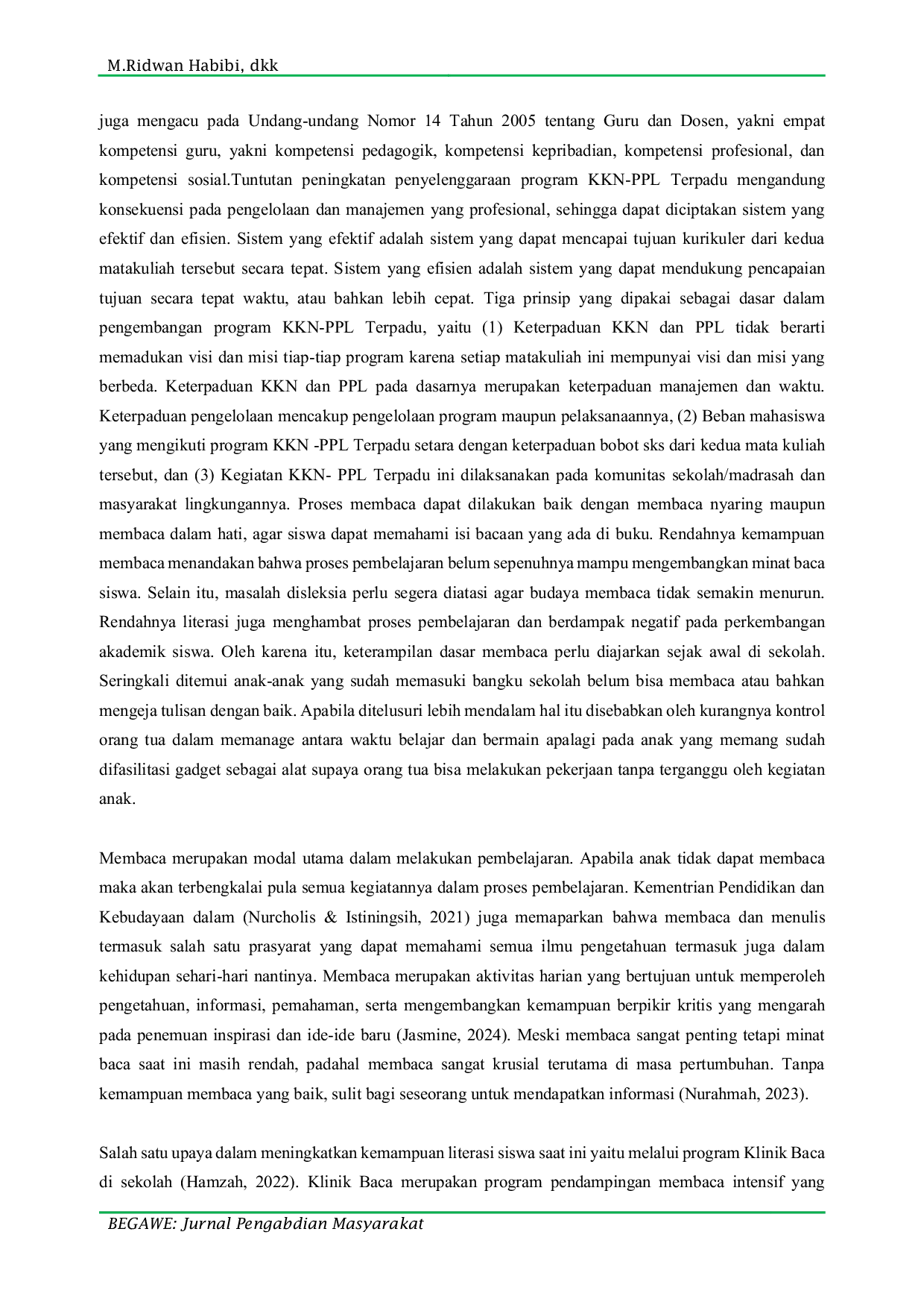 JURIS Klinik Baca Sebagai Program Unggulan Kkn Mahasiswa Institut Pendidikan Nusantara Global