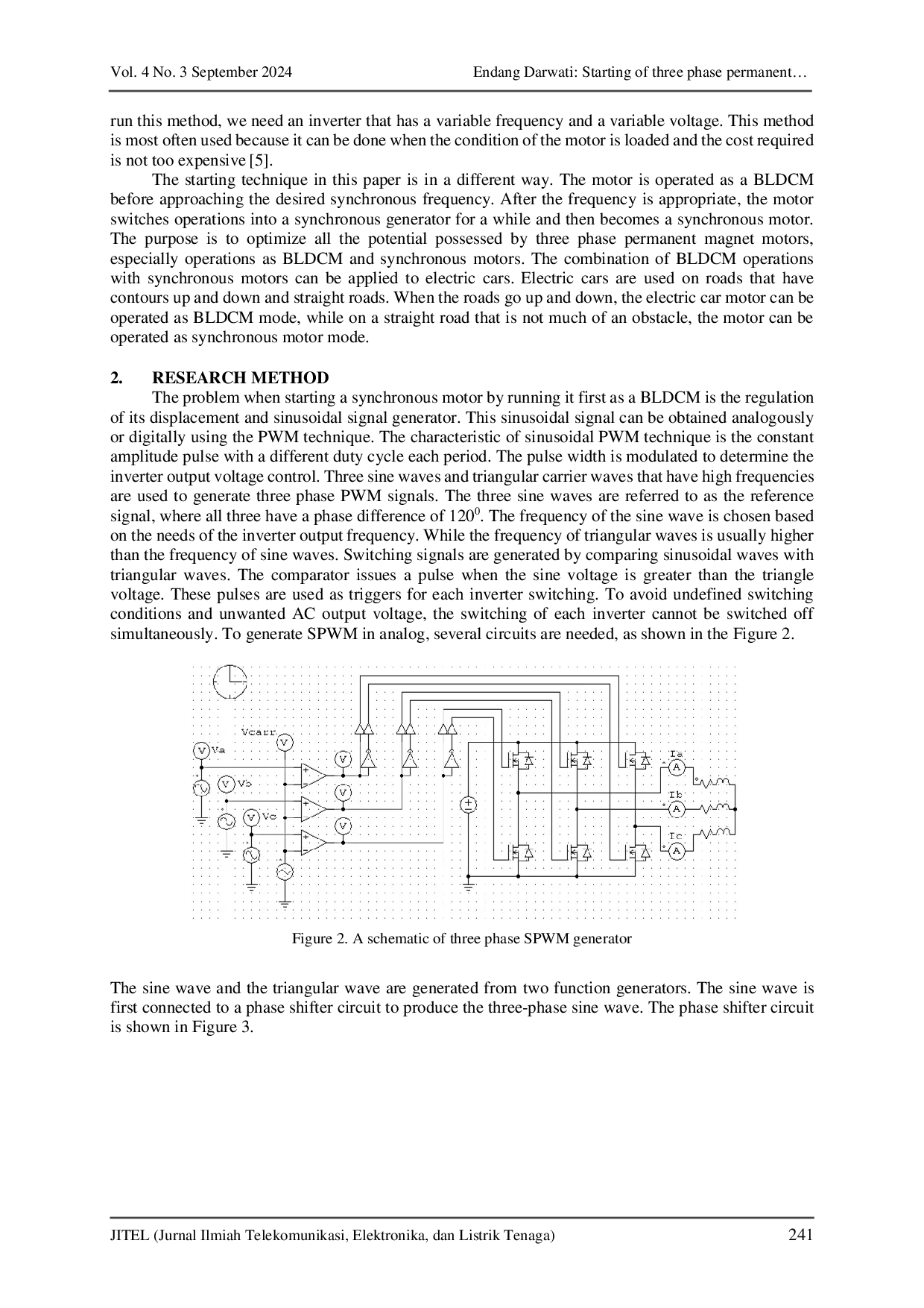 JURIS Starting of three phase permanent magnet synchronous motor using BLDC motor driven