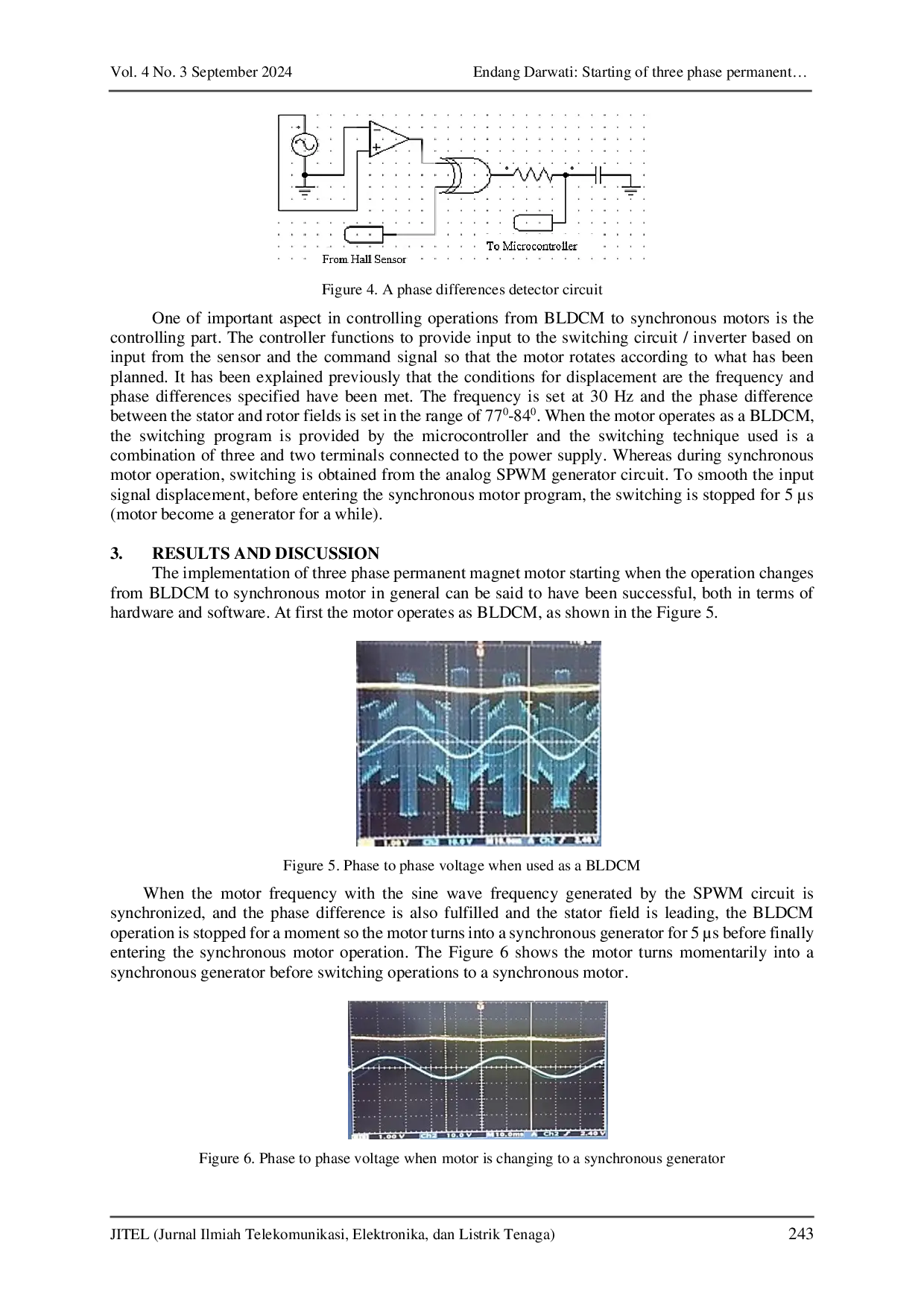 JURIS Starting of three phase permanent magnet synchronous motor using BLDC motor driven