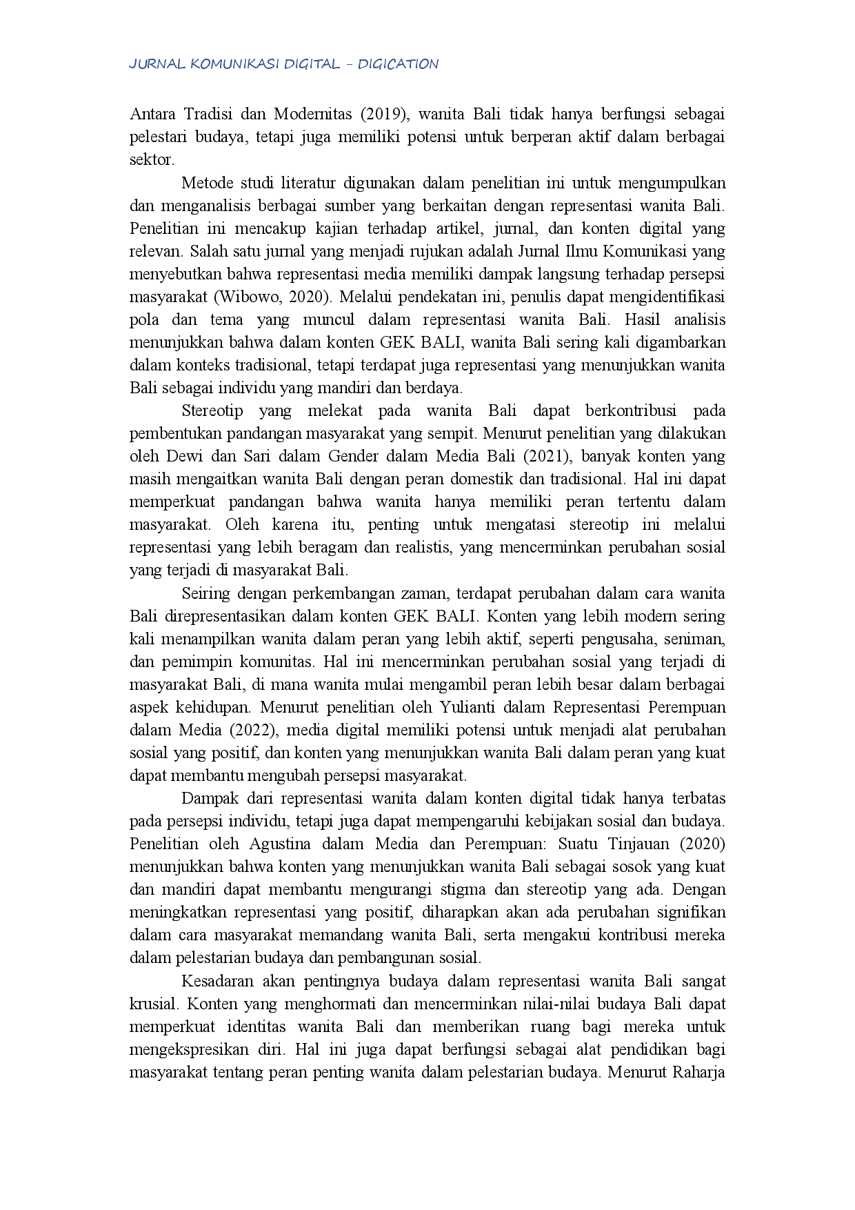 juris Representasi Wanita Bali Dalam Konten GEK BALI Dari SINIIDIGITAL