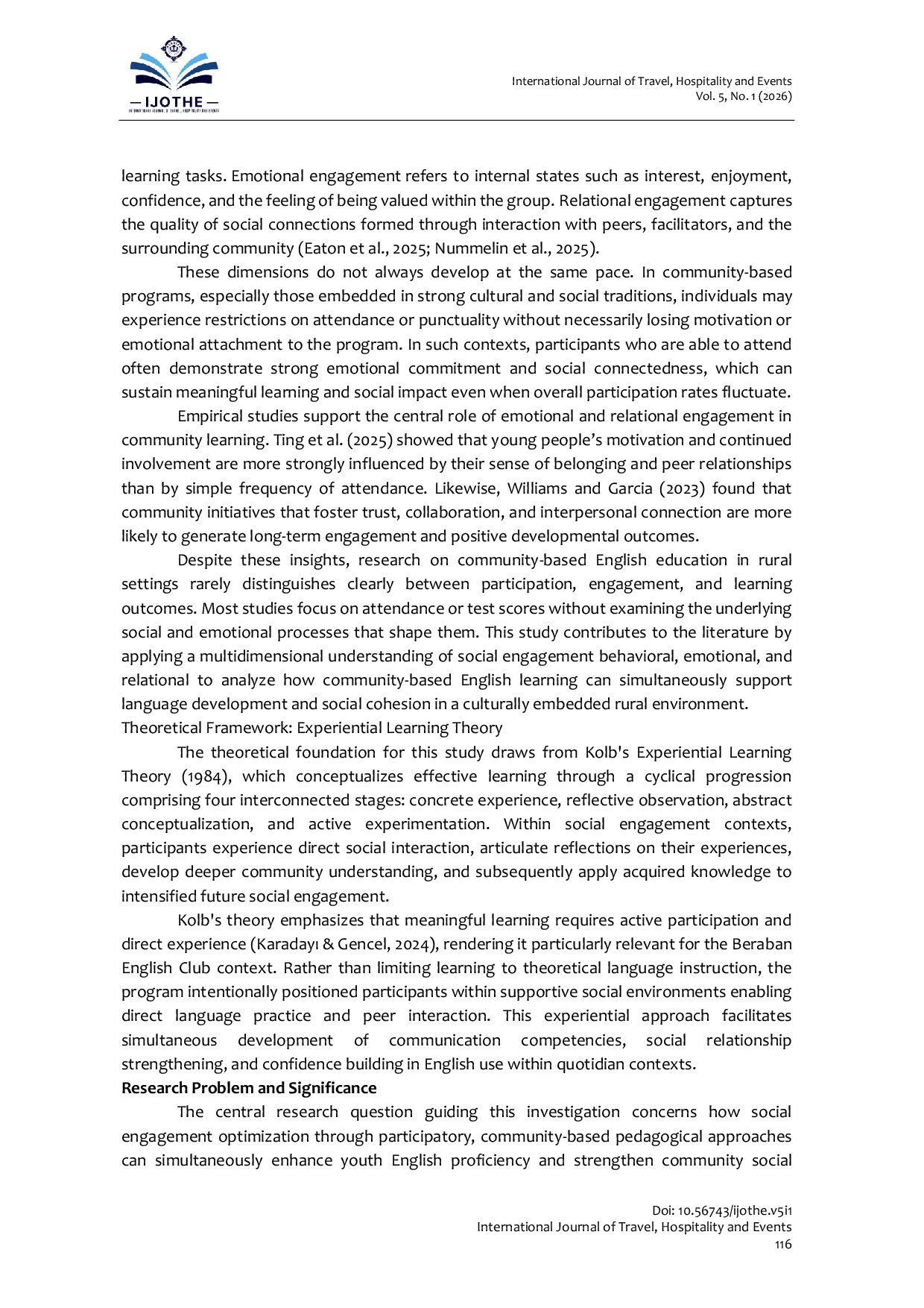 JURIS Optimizing Social Engagement Through Community Based English Education a Case Study of Beraban English Club at Nuanu Social Fund