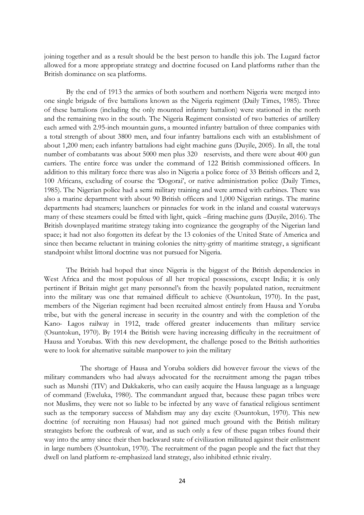 JURIS The Birth and Formation of the Nigerian Army A Background to the Conundrum of Ethnic Rivalry and Military Doctrine