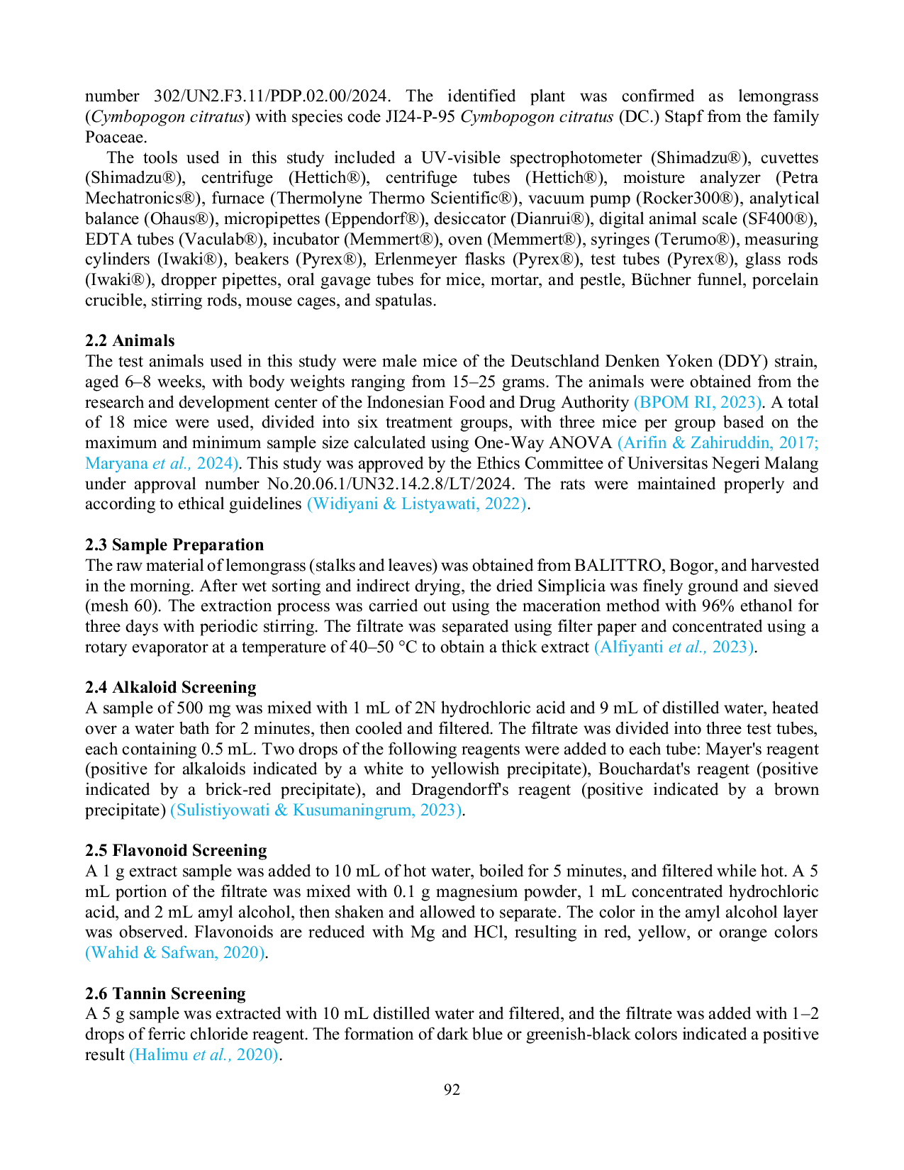 JURIS Antihyperuricemia of Lemongrass Extract Cymbopogon citratus on Male Mice with Potassium Oxonate and Chicken Liver Juice Induced