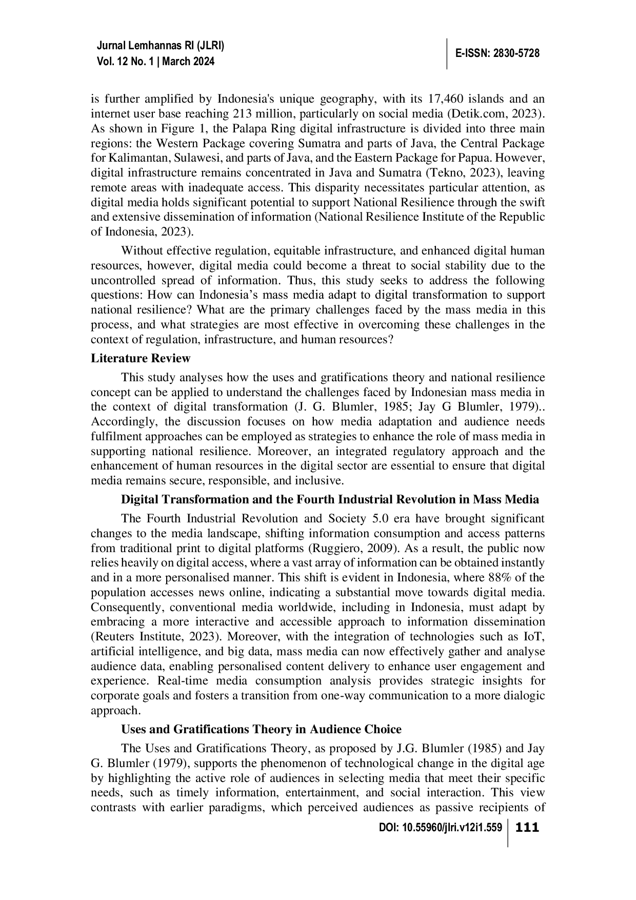 JURIS Strengthening Digital Transformation of Mass Media for National Resilience