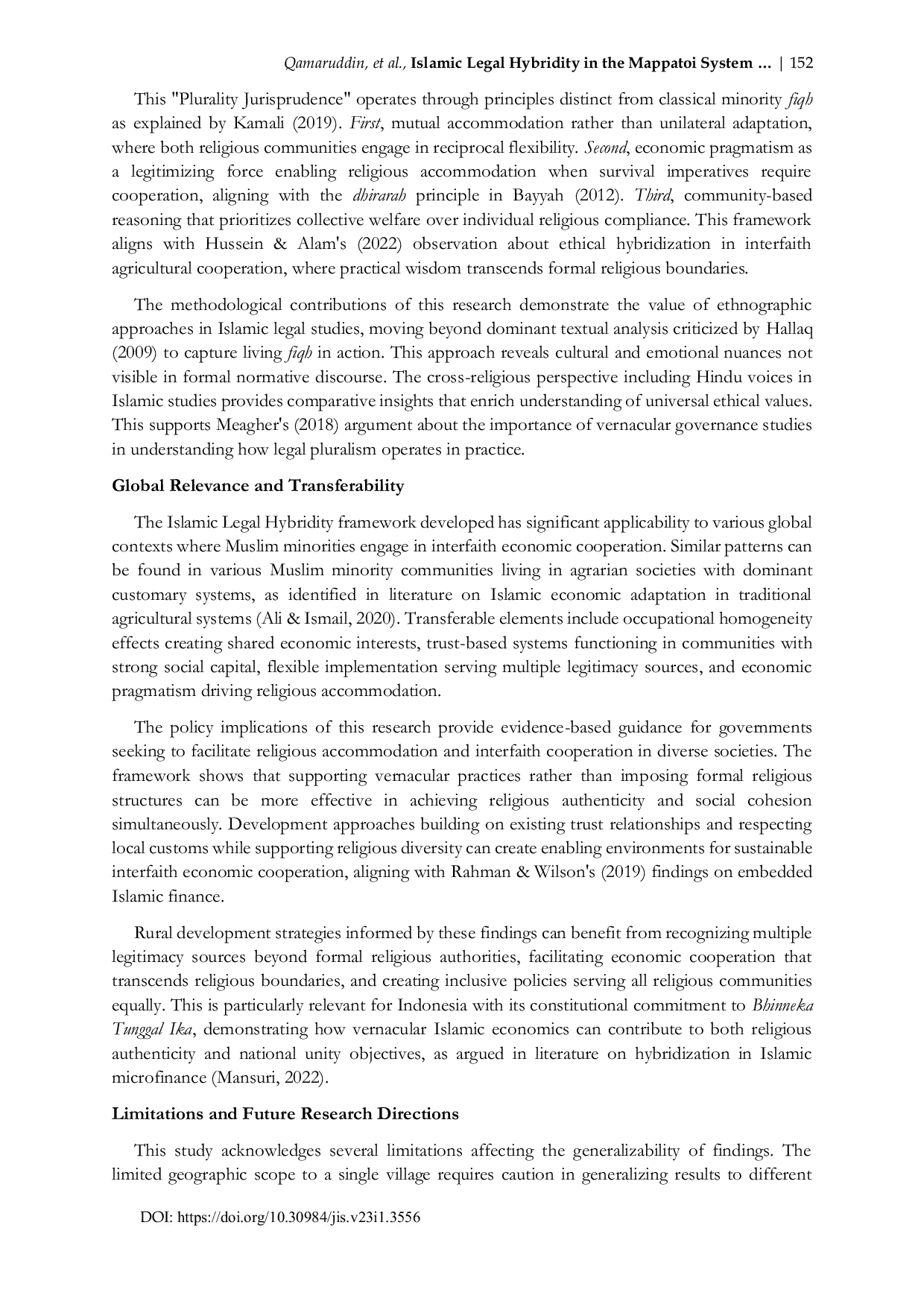 JURIS Islamic Legal Hybridity in the Mappatoi System Sharia Economic Adaptation among Minority Muslim Communities in Plural Society