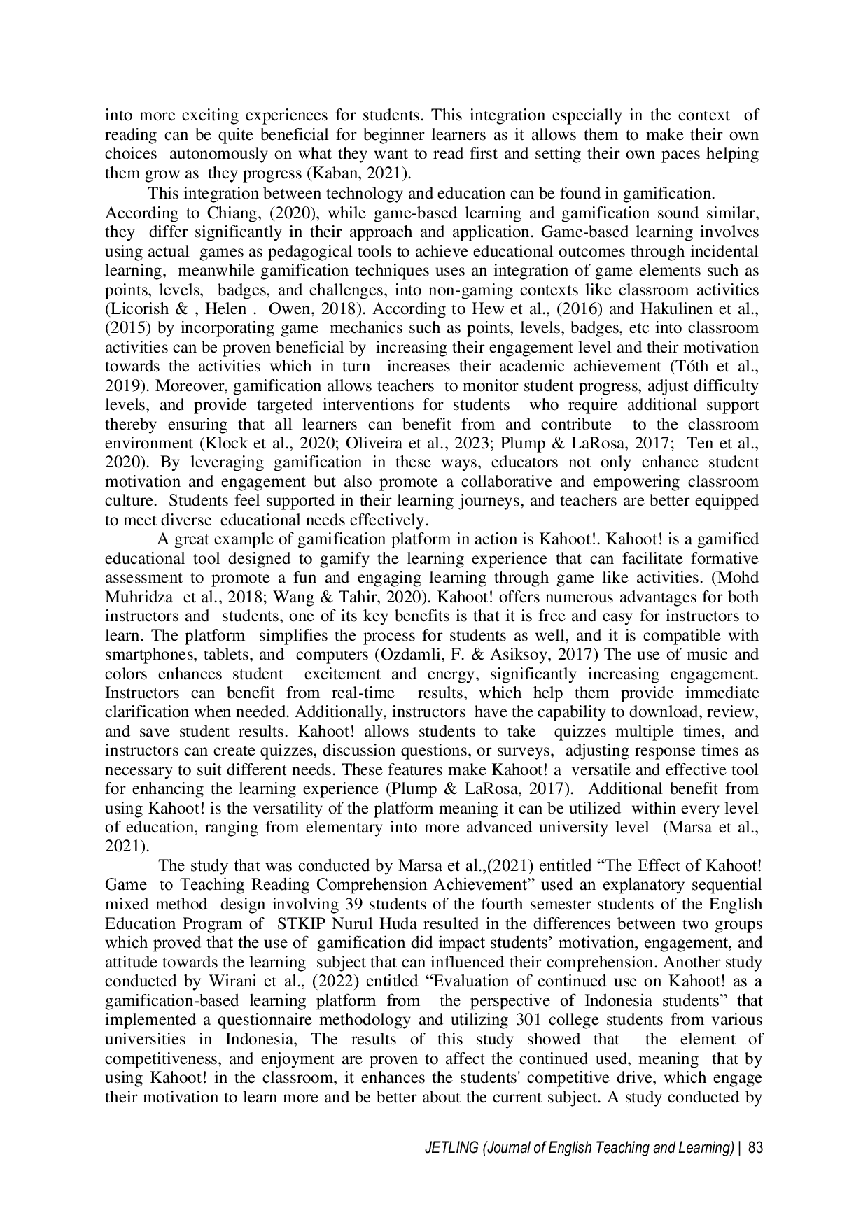 JURIS Investigating the Use of Gamification in Reading Comprehension