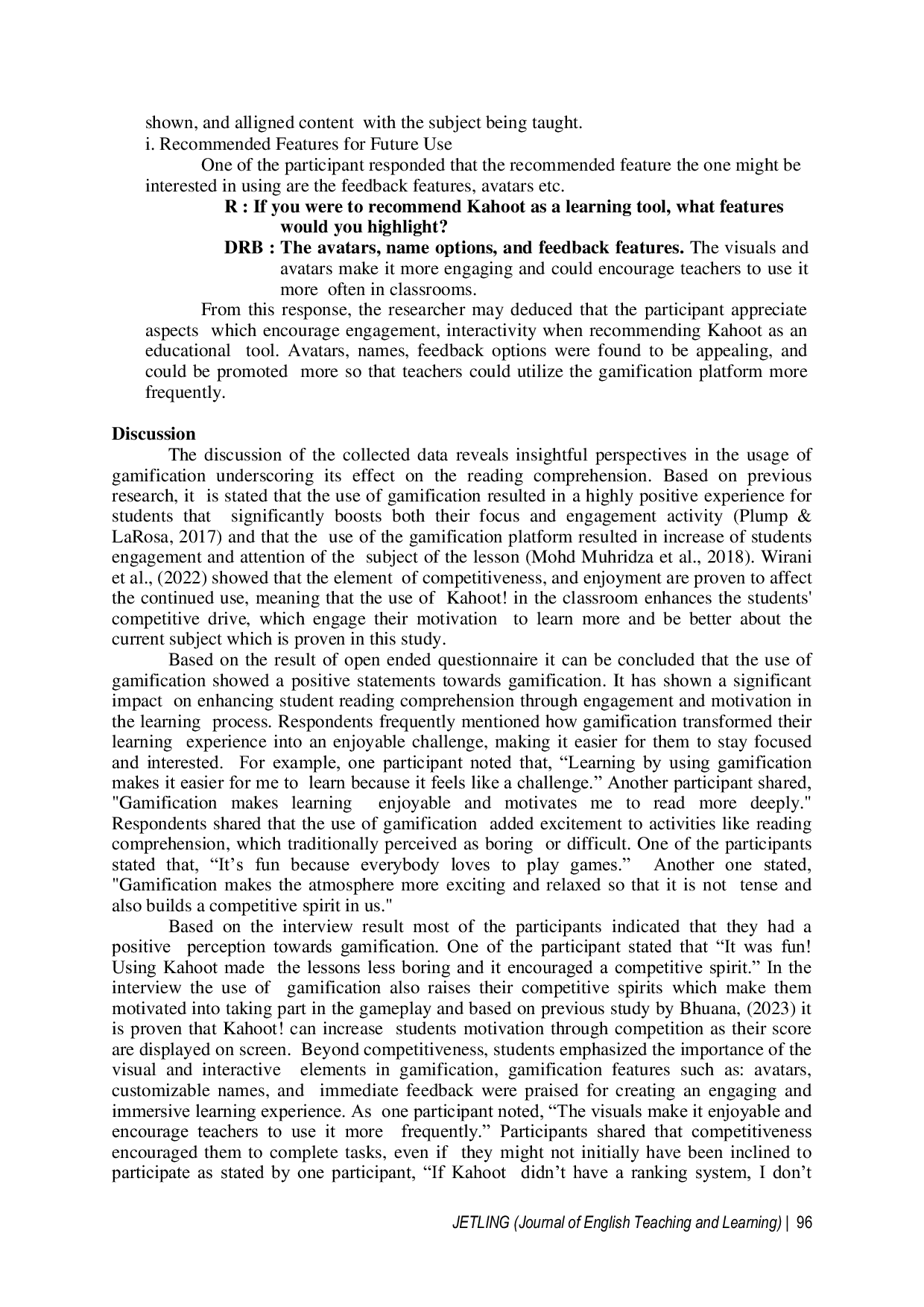 JURIS Investigating the Use of Gamification in Reading Comprehension