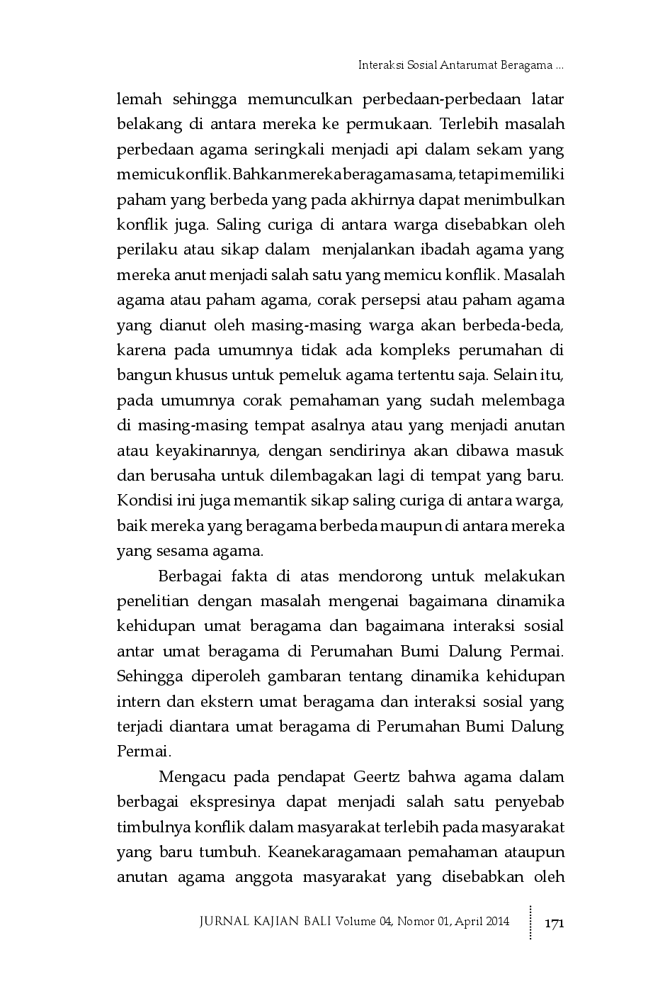 juris Interaksi Sosial Antarumat Beragama di Perumahan Bumi Dalung Permai Desa Dalung Kuta Utara Badung
