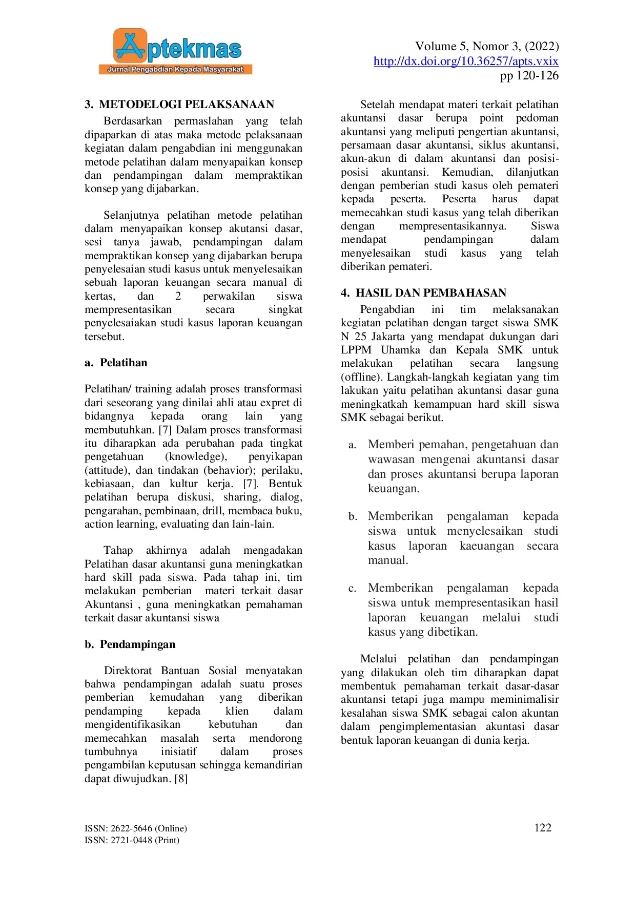 JURIS PELATIHAN AKUNTANSI DASAR UNTUK MENGEMBANGKAN HARD SKILL SISWA SMK