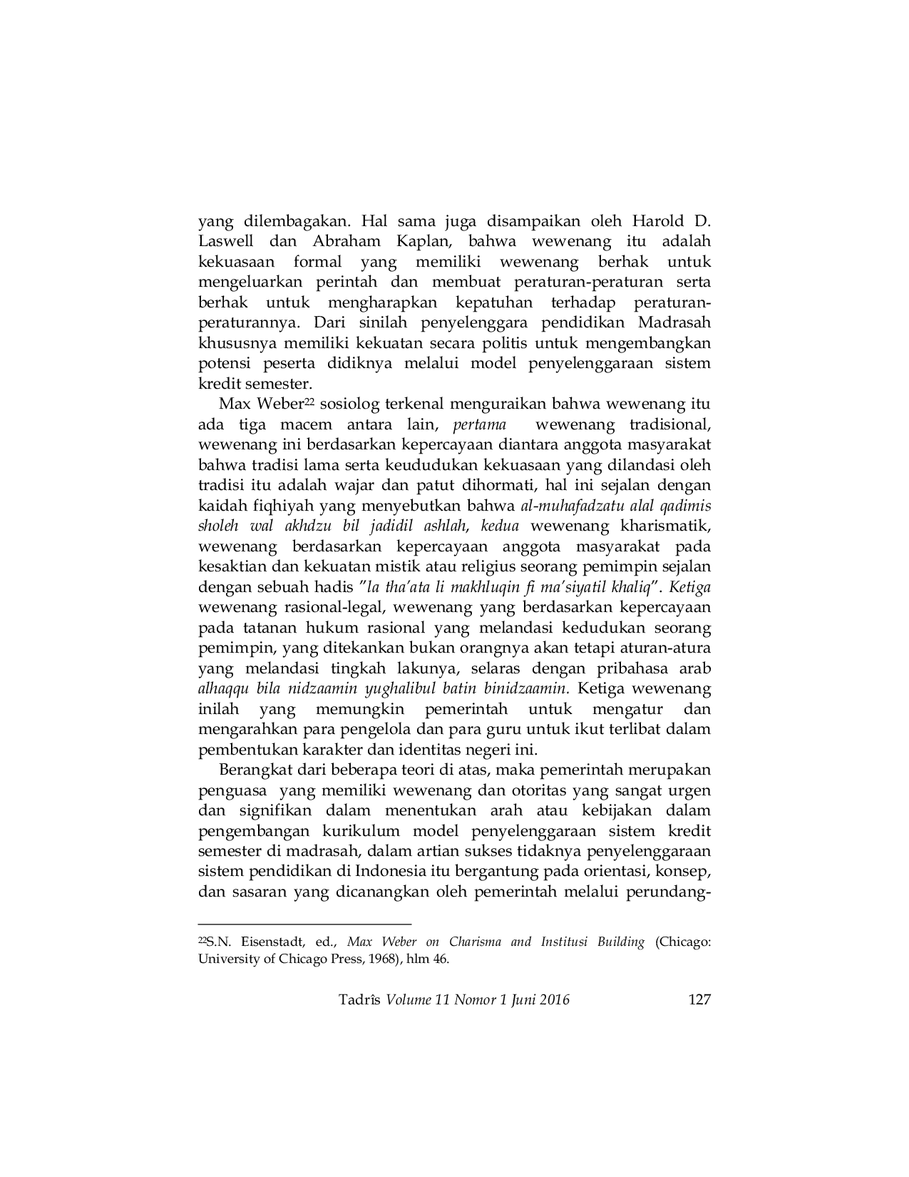 JURIS Kebijakan Pemerintah Dalam Pengembangan Kurikulum Dengan Model Sistem Kredit Semester Di Madrasah