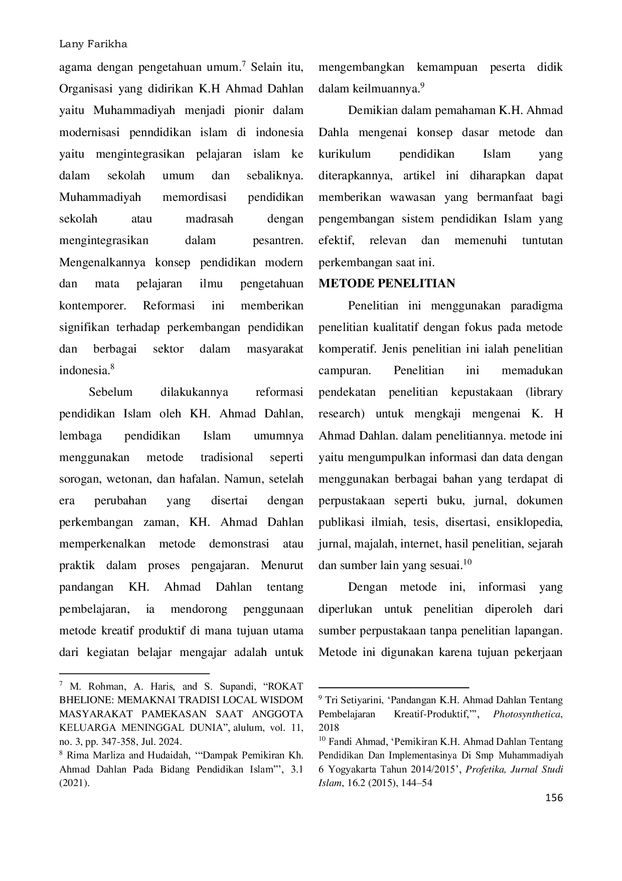 JURIS Metodologi K H Ahmad Dahlan