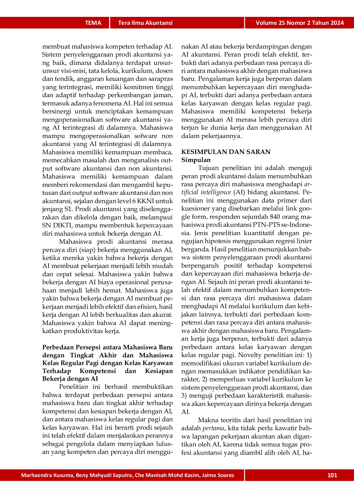 JURIS Peran Pengelola Prodi Akuntansi Menyiapkan Mahasiswa Menghadapi Artificial Intelligence AI Akuntansi