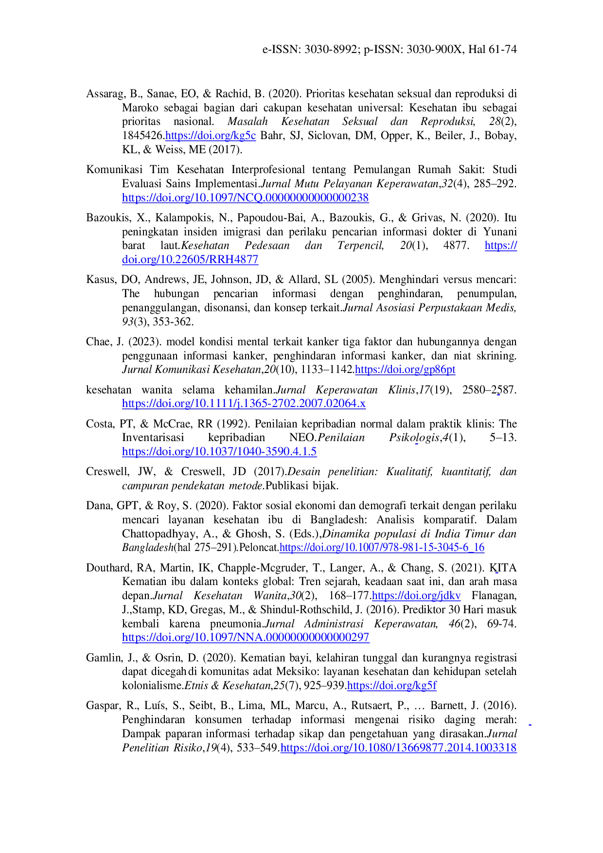 JURIS Komunikasi Interpersonal Bidan untuk Mengurangi Ibu dan Neonatal Kematian di Indonesia