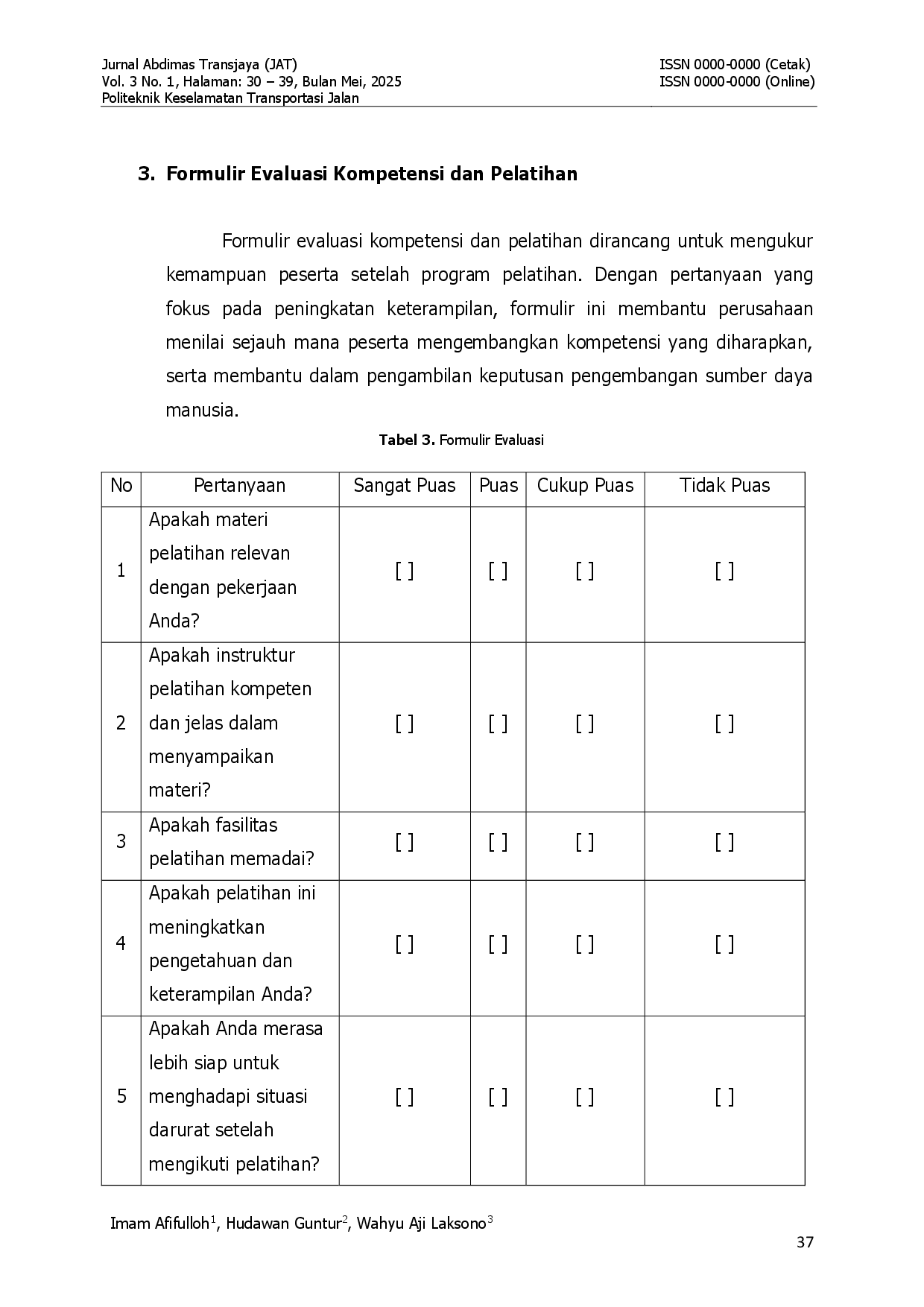 juris Strategi Pelatihan Keselamatan untuk Meningkatkan Kompetensi Pengemudi dan Mekanik di PT Bina Bersama Sejahtera