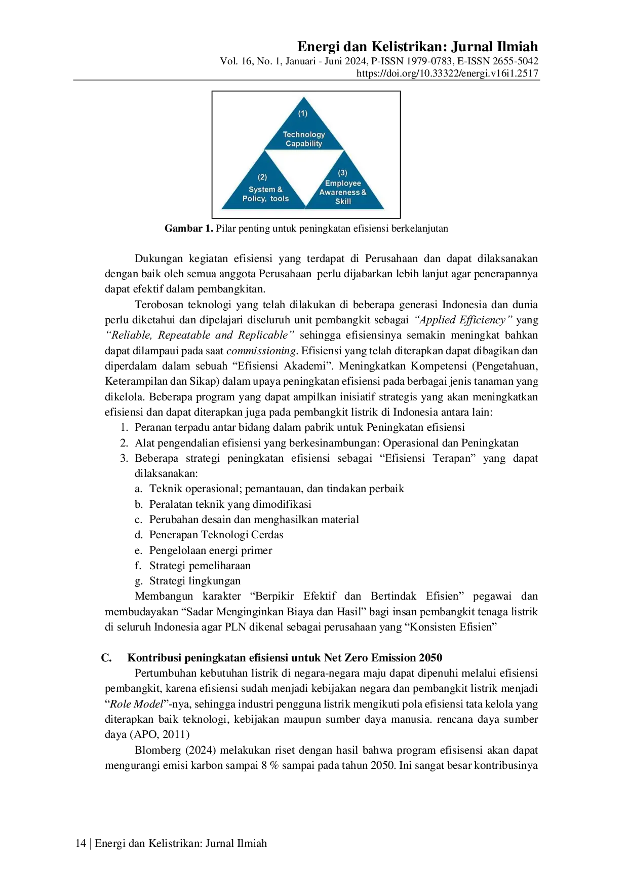 JURIS Kontibusi Percepatan Net Zero Emission Dengan Pendekatan Strategis Peningkatan Efisiensi Pengelolaan Pembangkit Listrik Melalui Keunggulan Operasional